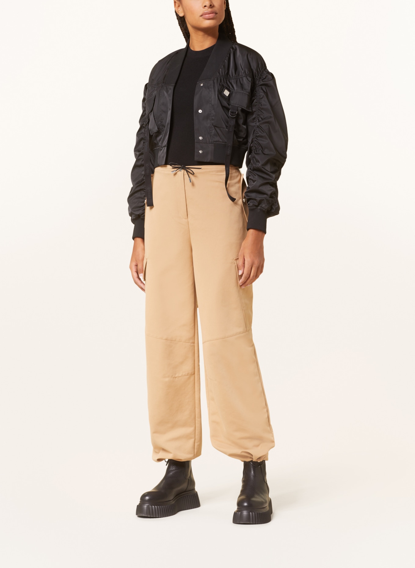 HUGO Cargo pants HALIANE, Color: CAMEL (Image 2)