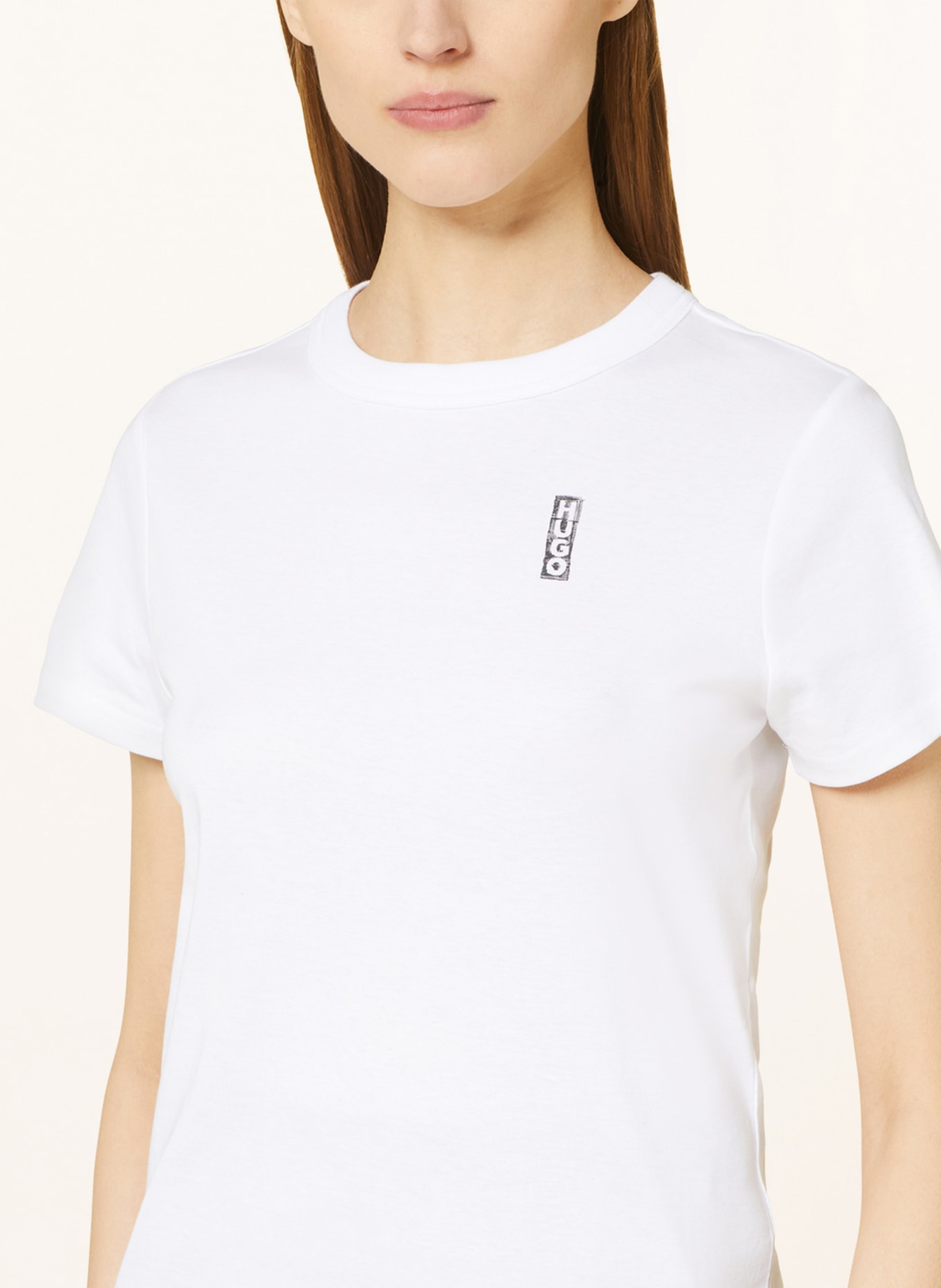 HUGO T-Shirt CLASSIC TEE, Farbe: WEISS (Bild 4)