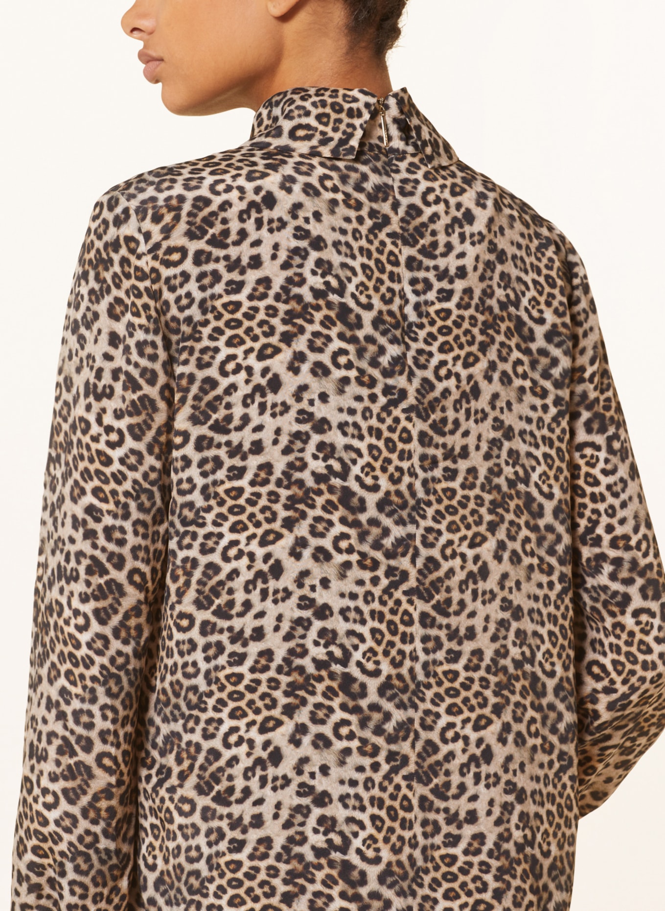 MARC CAIN Shirt blouse with silk, Color: BLACK/ BEIGE/ GRAY (Image 4)