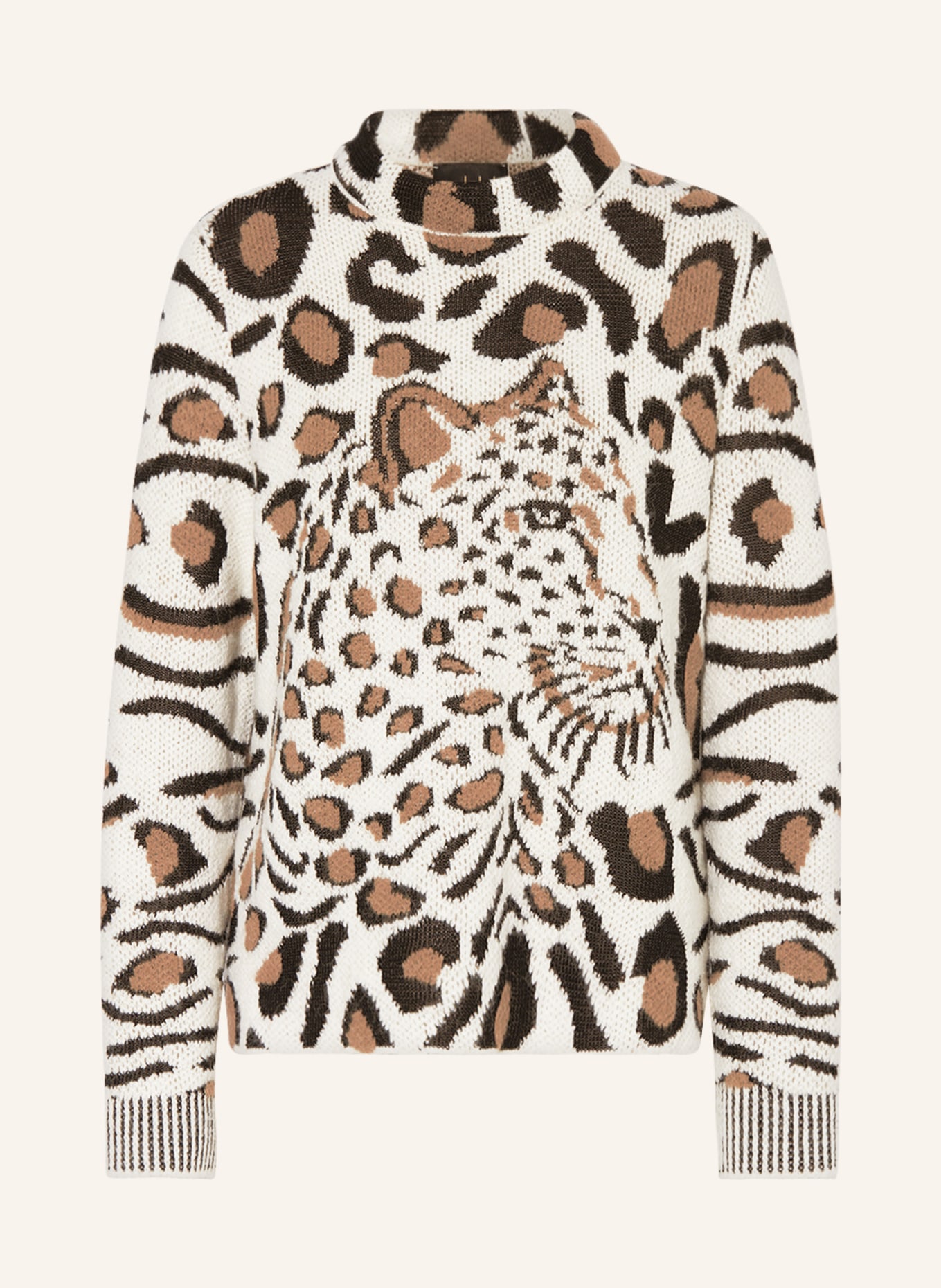 MARC CAIN Pullover, Farbe: WEISS/ SCHWARZ/ TAUPE (Bild 1)