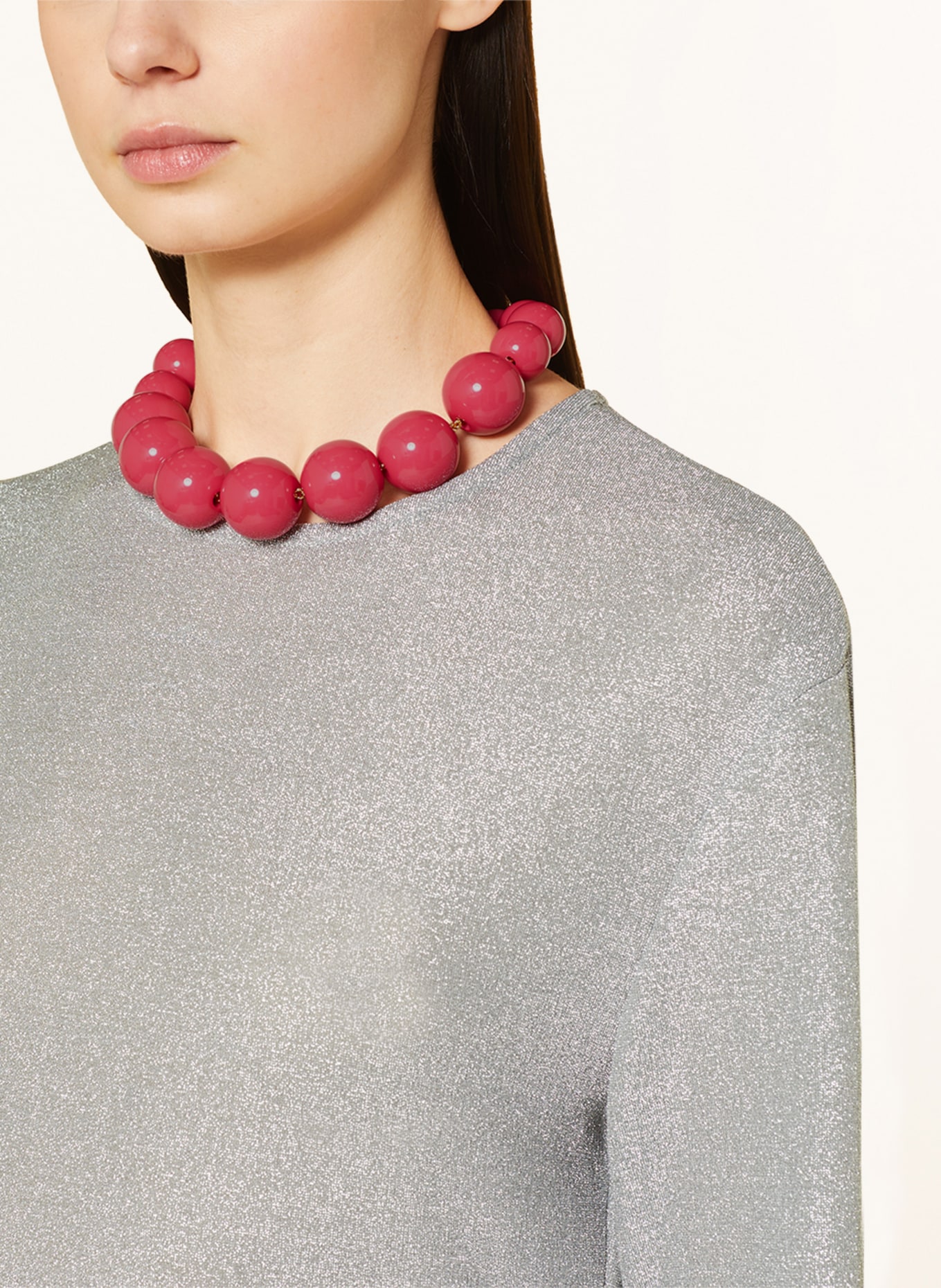VANESSA BARONI Halskette BEADS, Farbe: PINK (Bild 3)