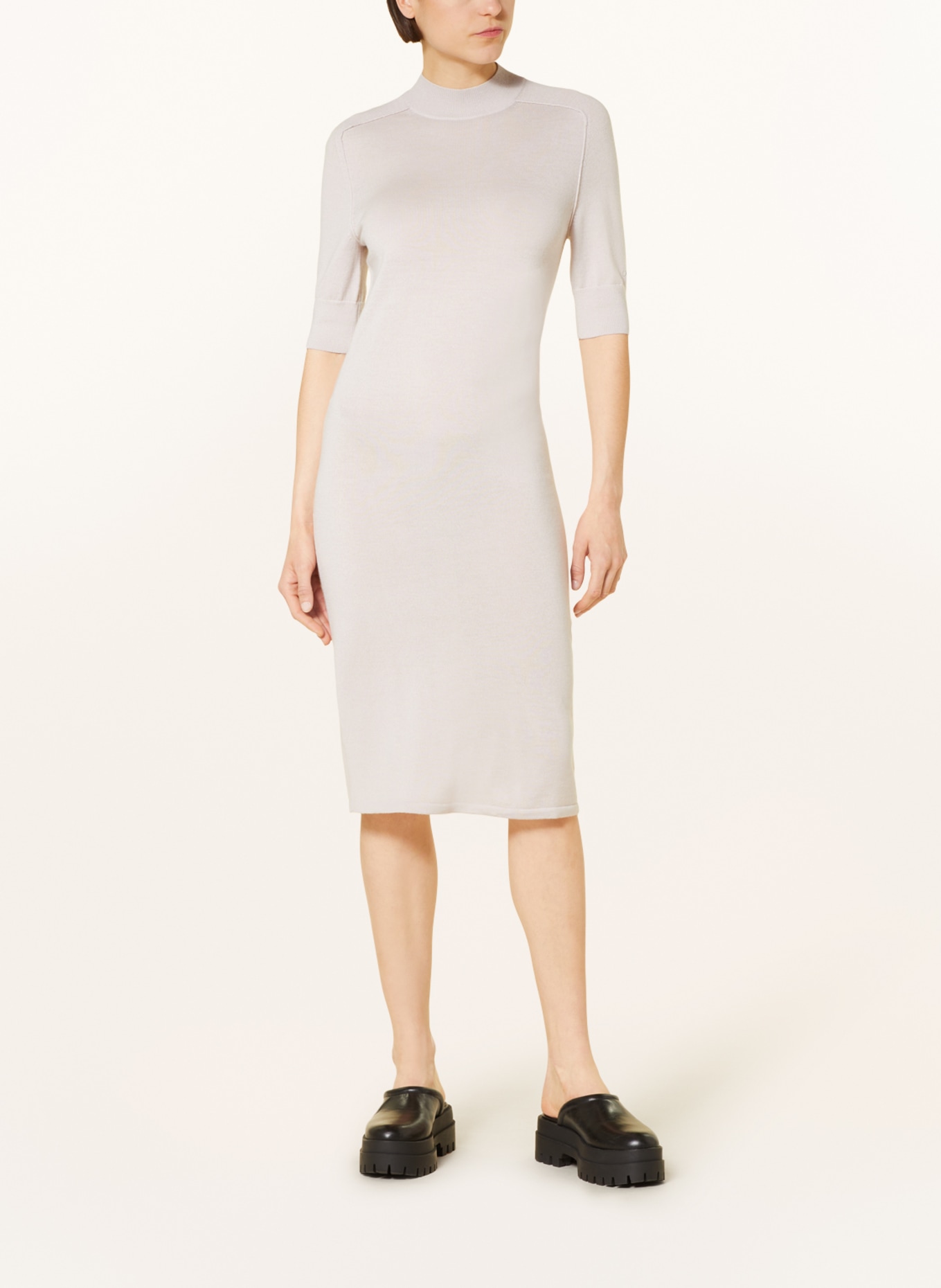 Calvin Klein Pletené šaty s 3/4 rukávem, Barva: KRÉMOVÁ (Obrázek 2)