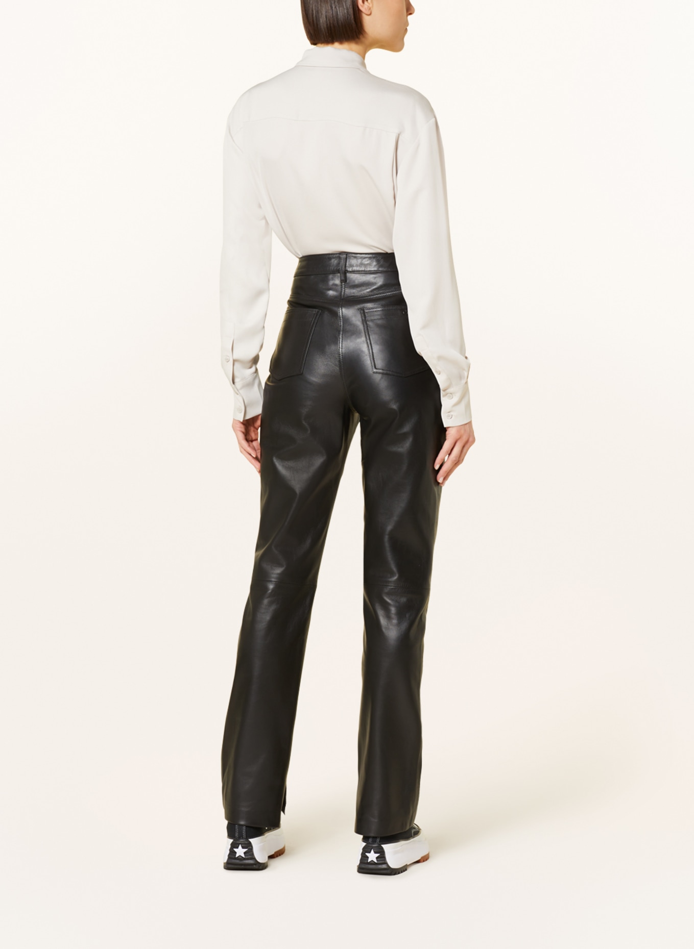 Calvin Klein Leather trousers, Color: BLACK (Image 3)