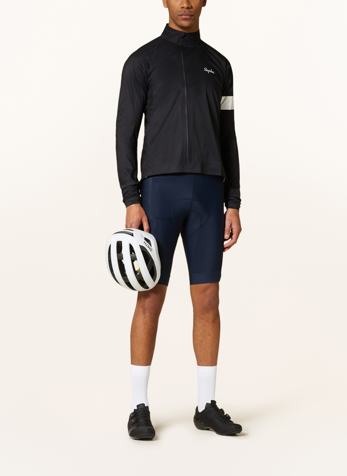 Rapha Cycling jacket CORE RAIN II, Color: BLACK/ WHITE (Image 2)