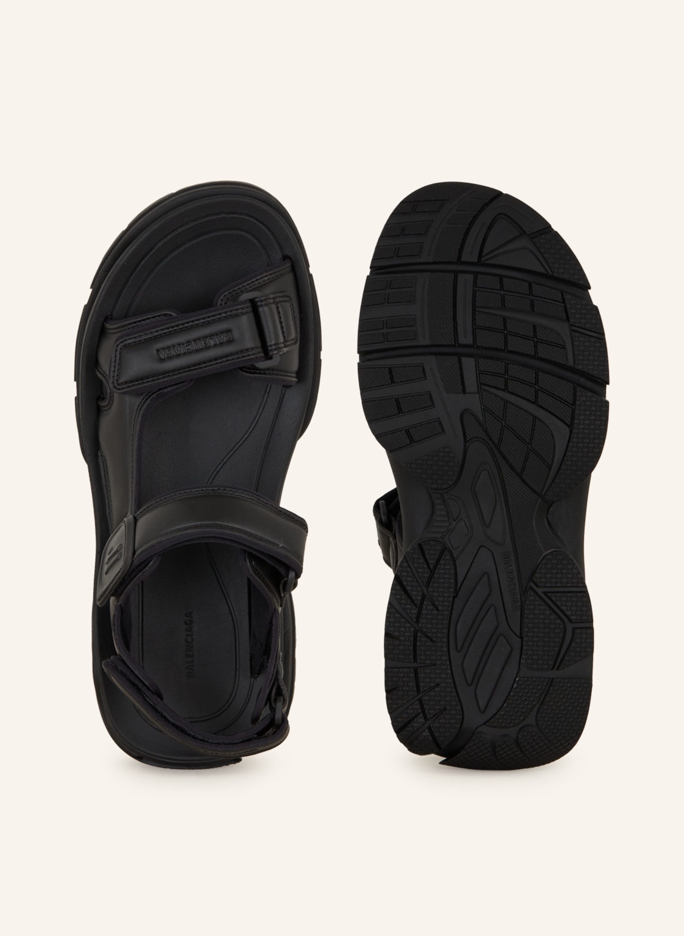 BALENCIAGA Sandały TOURIST: CZARNY