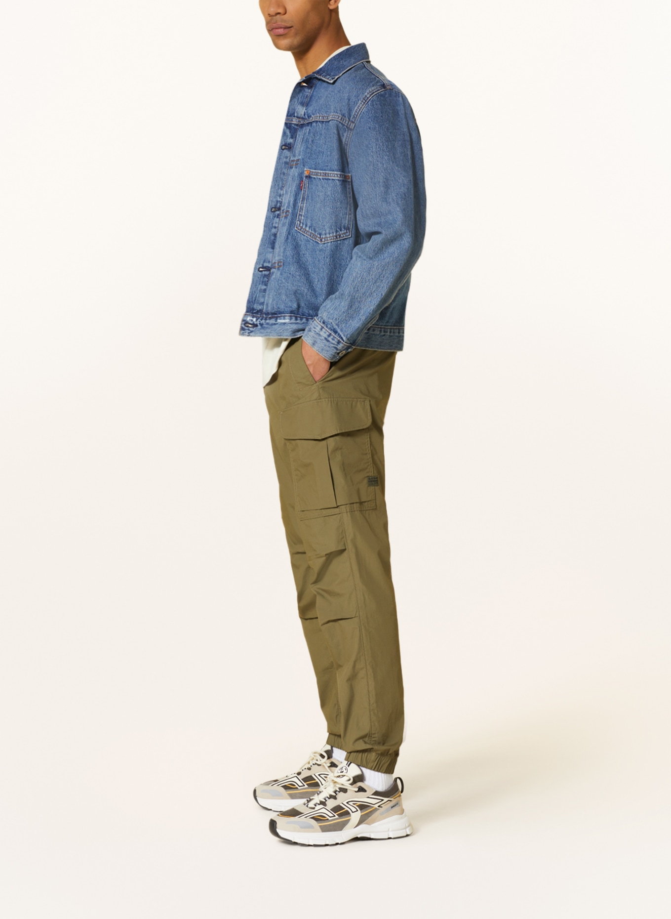 G-Star RAW Cargo pants tapered fit, Color: OLIVE (Image 4)