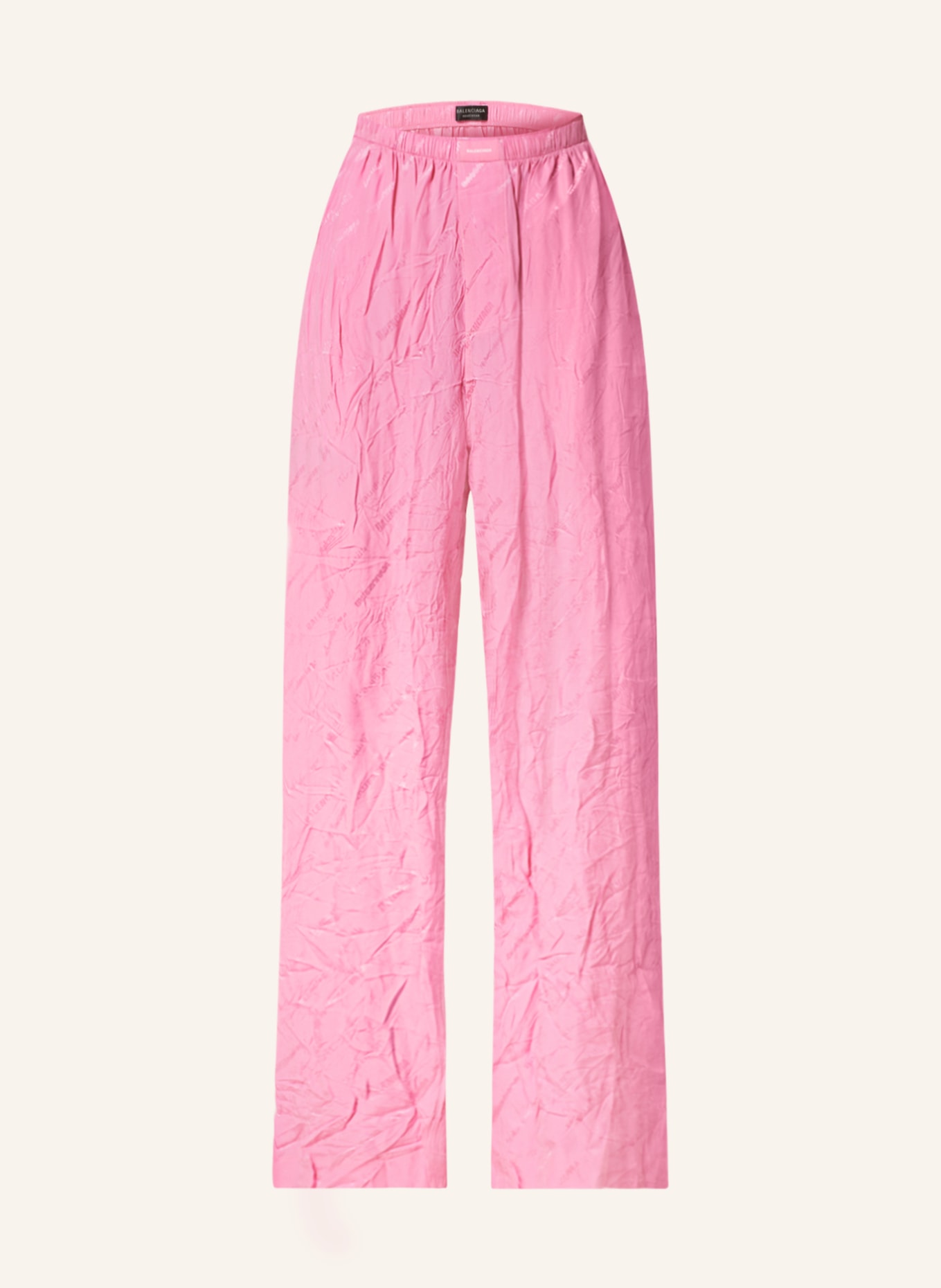 BALENCIAGA Spodnie z jedwabiu, Kolor: MOCNORÓŻOWY (Obrazek 1)