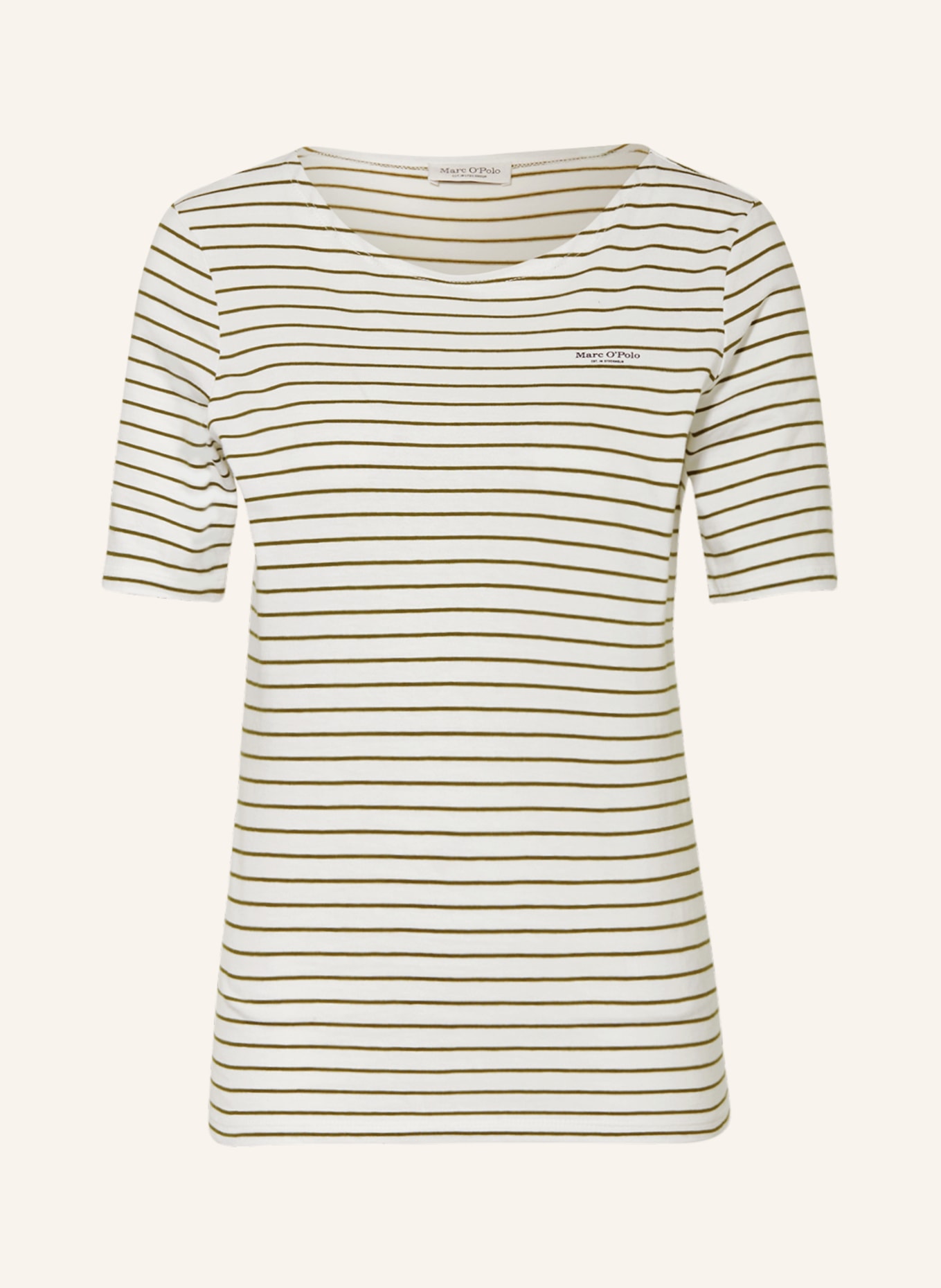 Marc O'Polo T-shirt, Color: WHITE/ OLIVE (Image 1)