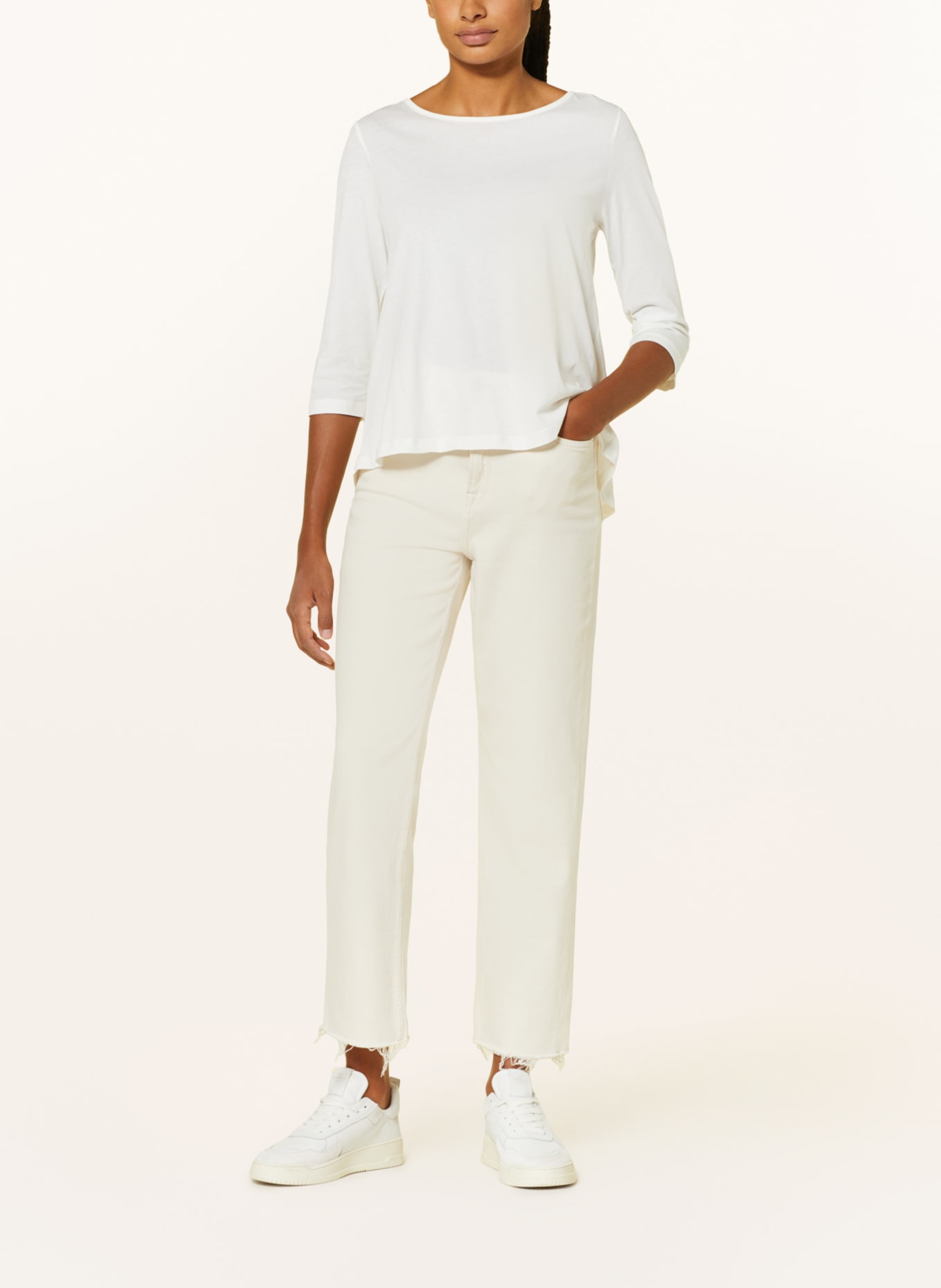 Marc O'Polo Shirt with 3/4 sleeves, Color: WHITE (Image 2)
