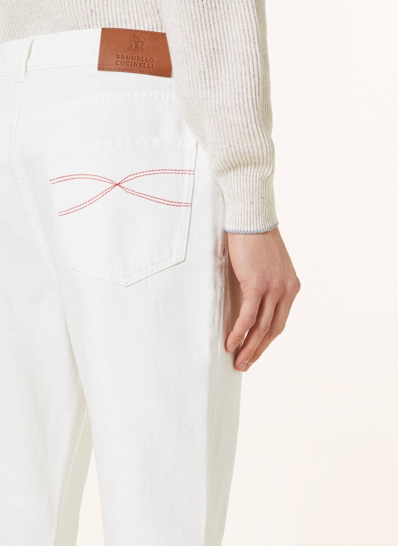 BRUNELLO CUCINELLI Jeans Leisure Fit, Farbe: C7210 white (Bild 6)