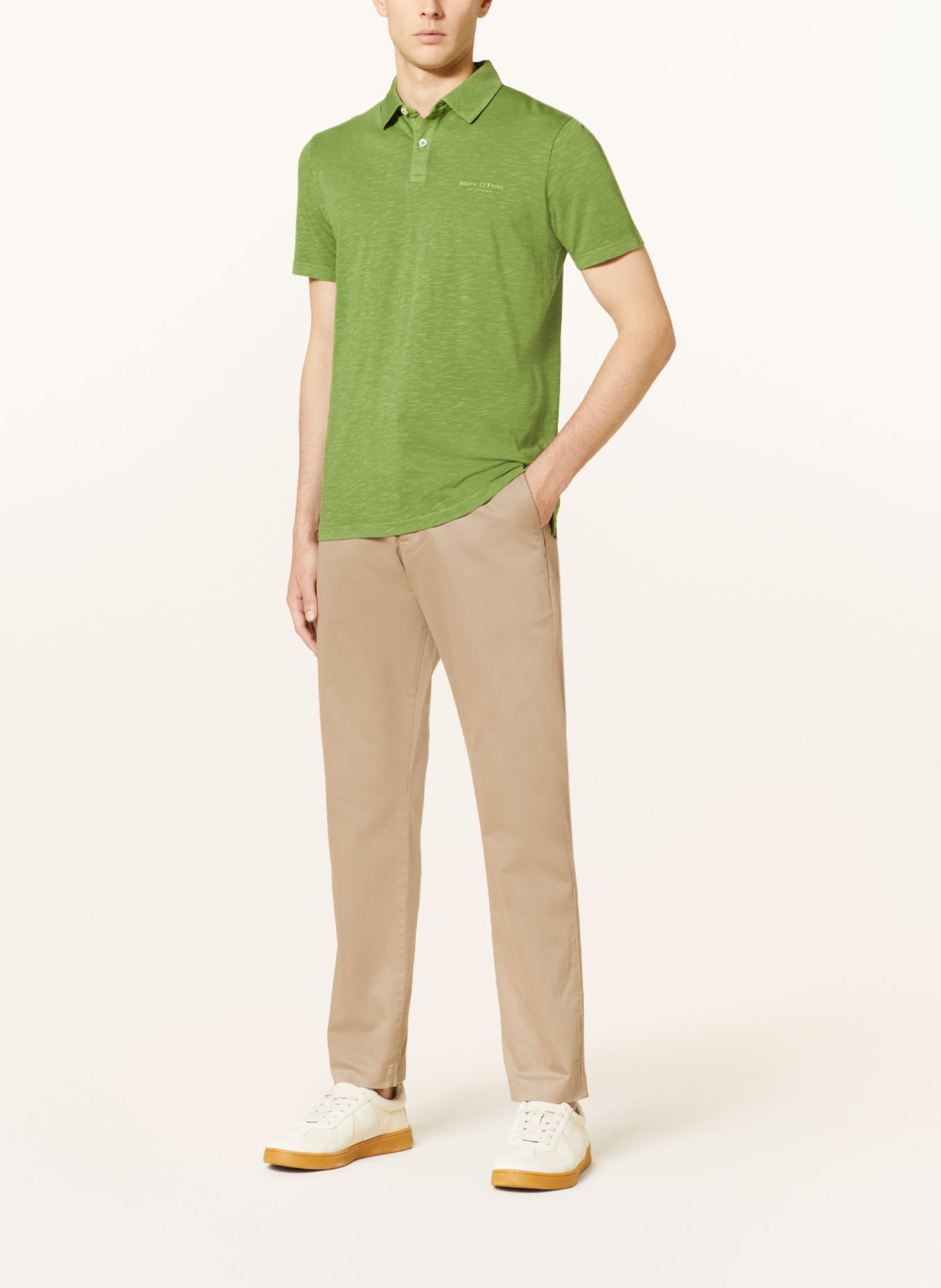 Marc O'Polo Jersey-Poloshirt Shaped Fit, Farbe: GRÜN (Bild 2)