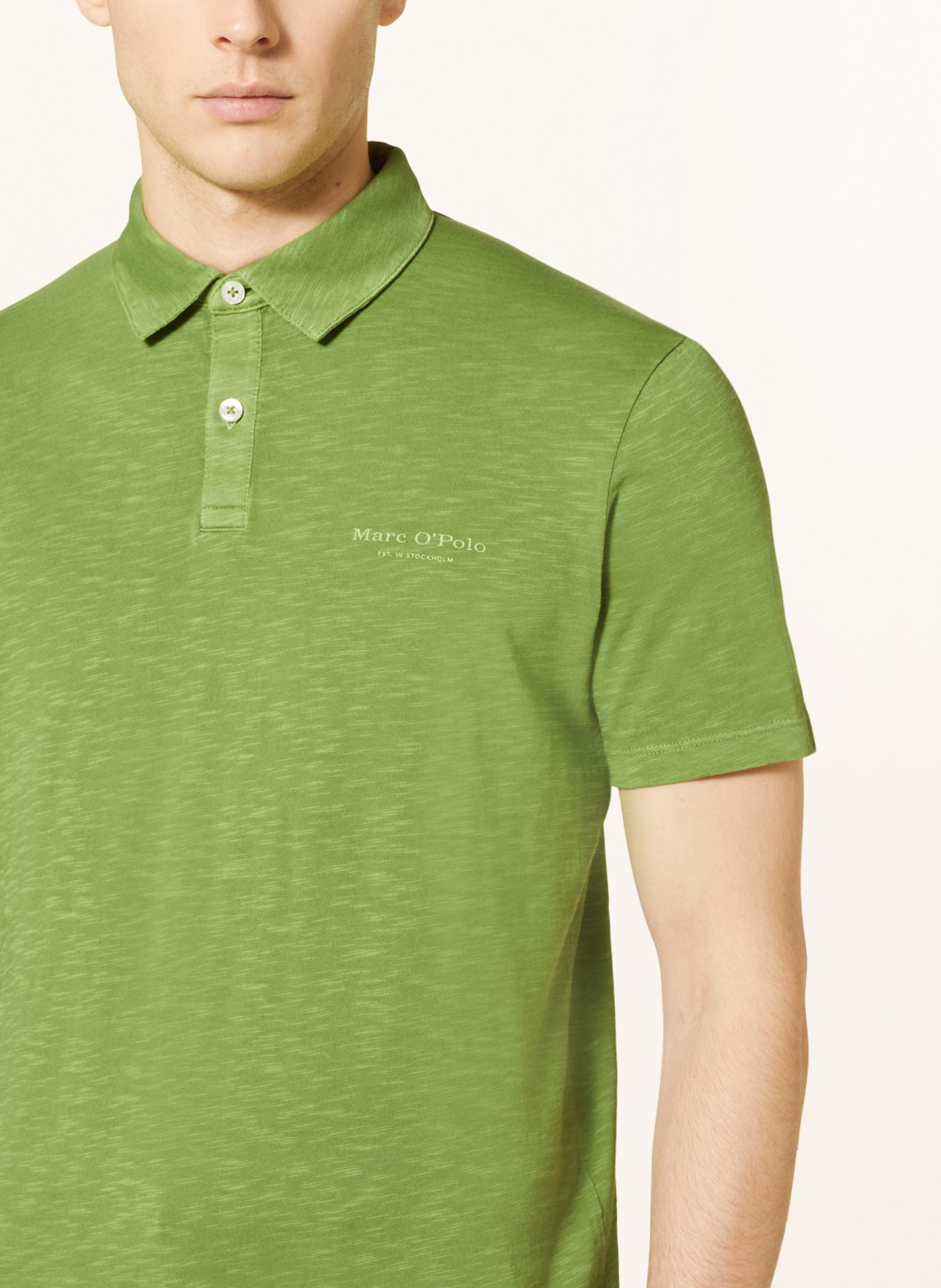 Marc O'Polo Jersey-Poloshirt Shaped Fit, Farbe: GRÜN (Bild 4)