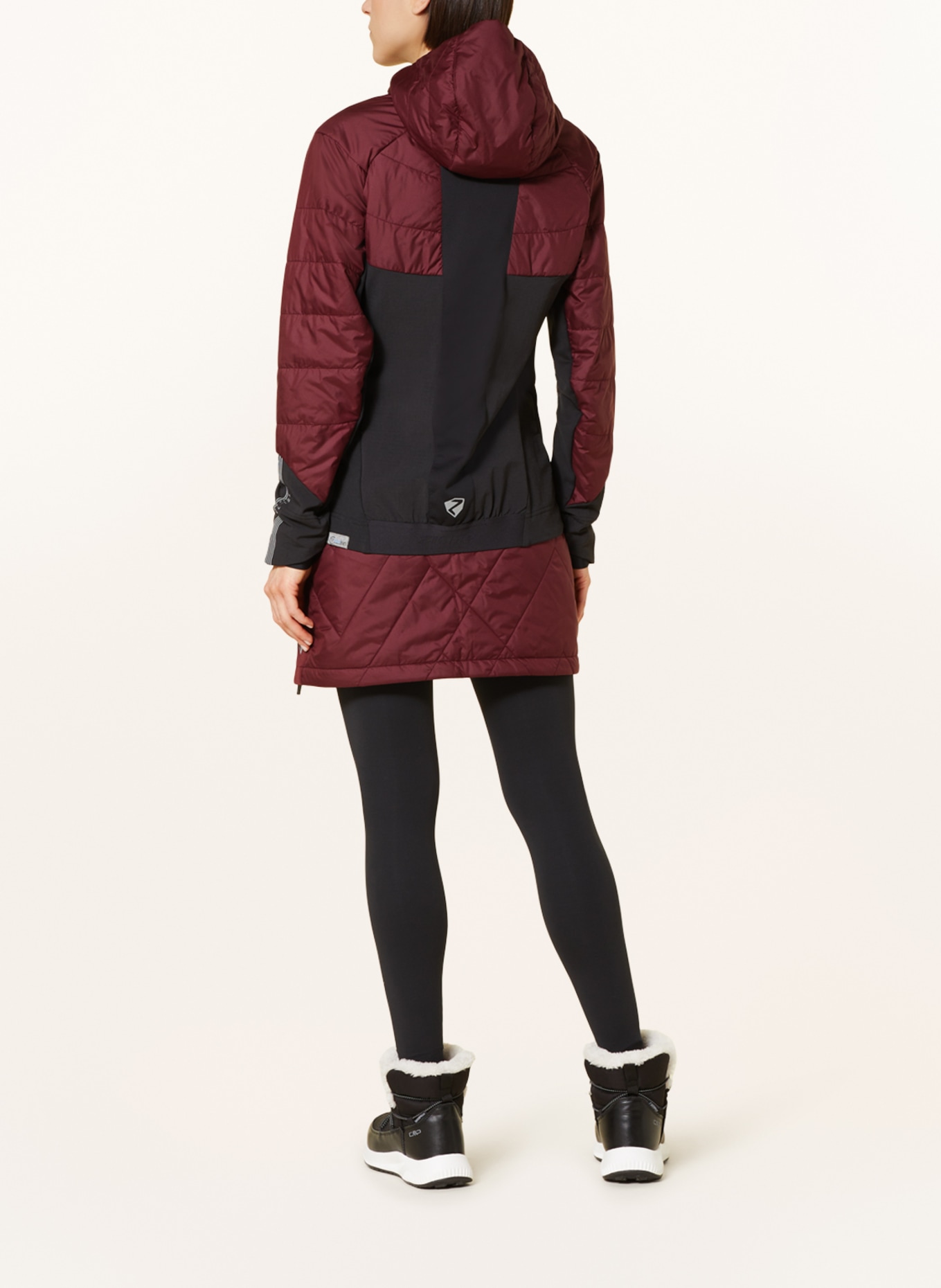 ziener Cross-country ski jacket NACANA, Color: DARK RED/ BLACK (Image 3)