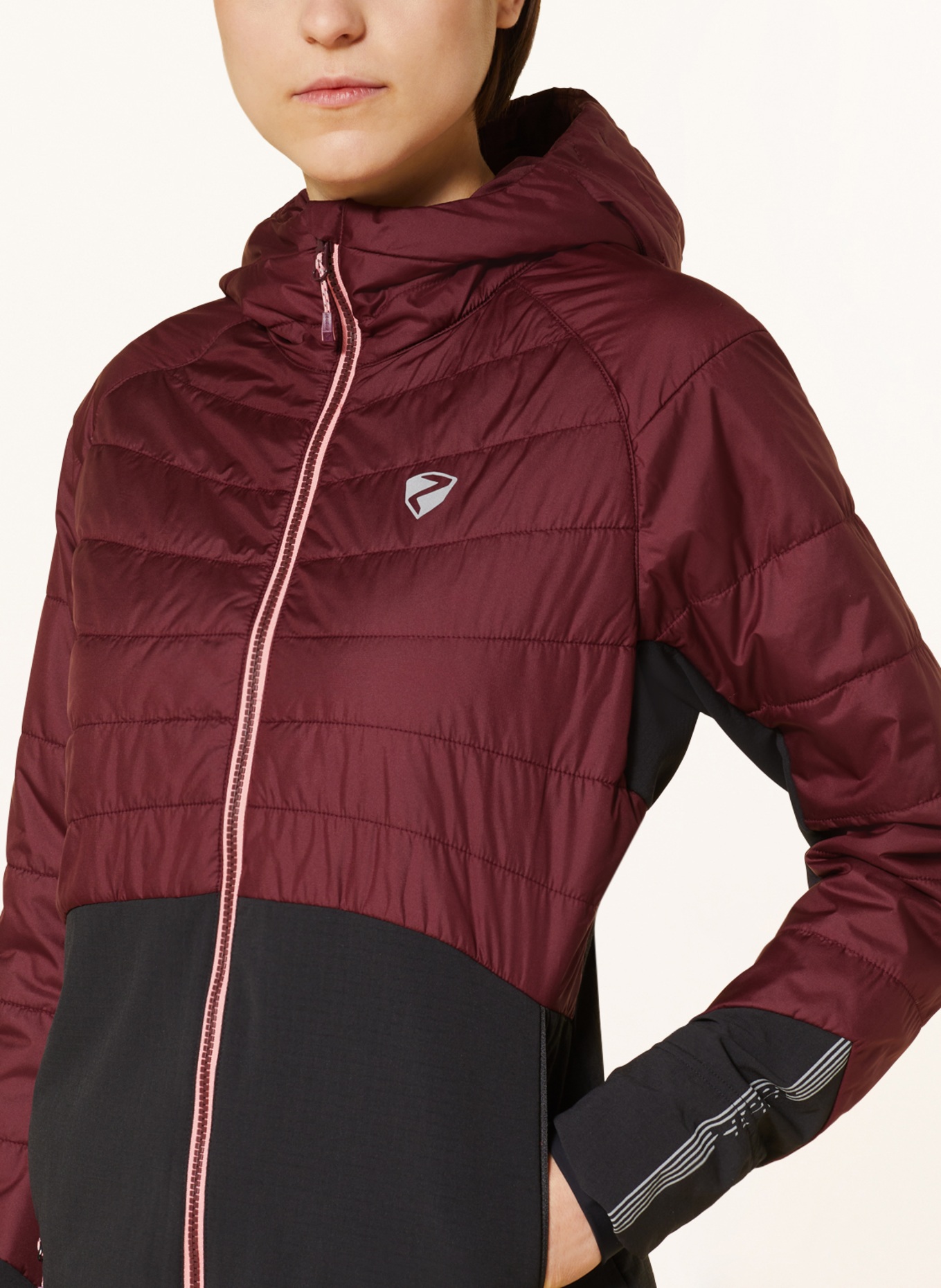 ziener Cross-country ski jacket NACANA, Color: DARK RED/ BLACK (Image 5)