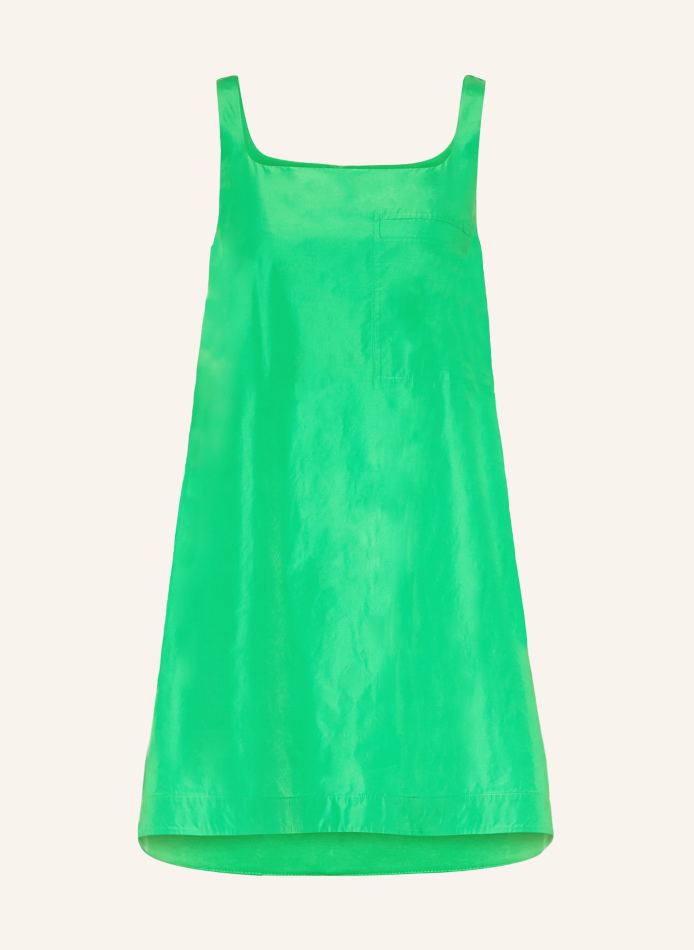 COS Dress in mixed materials in neon green