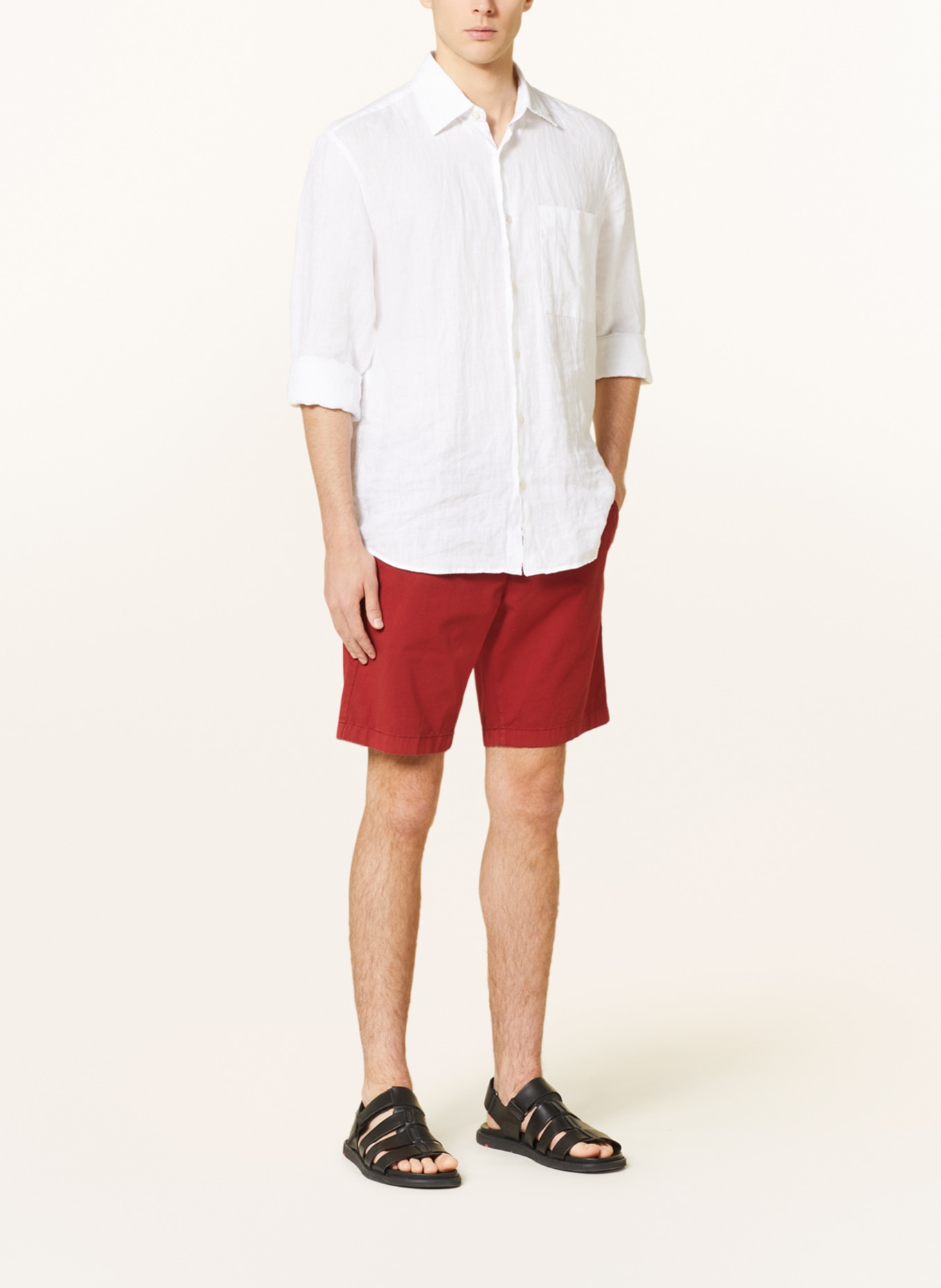 Marc O'Polo Shorts Slim Fit, Farbe: DUNKELROT (Bild 2)