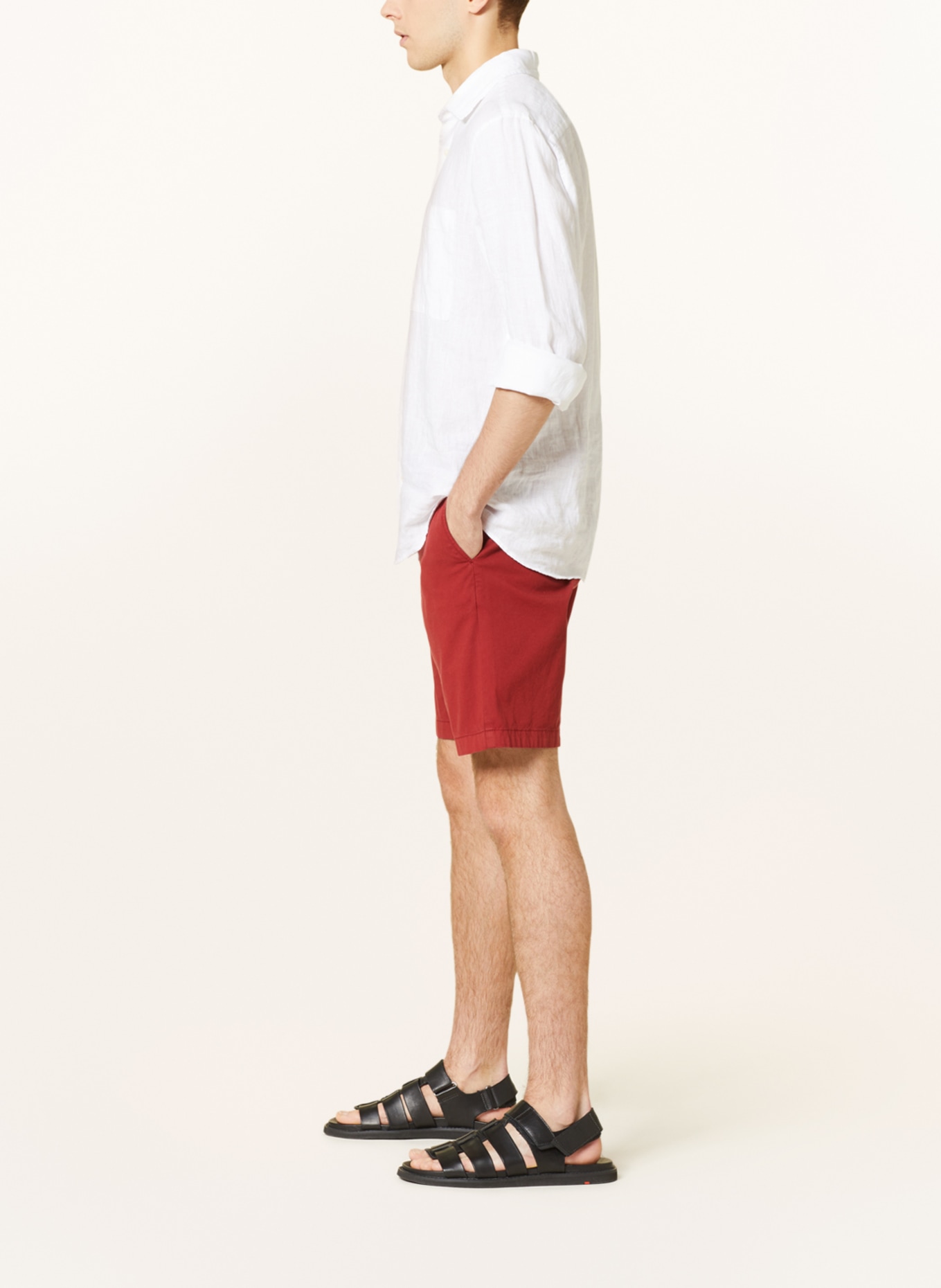 Marc O'Polo Shorts Slim Fit, Farbe: DUNKELROT (Bild 4)