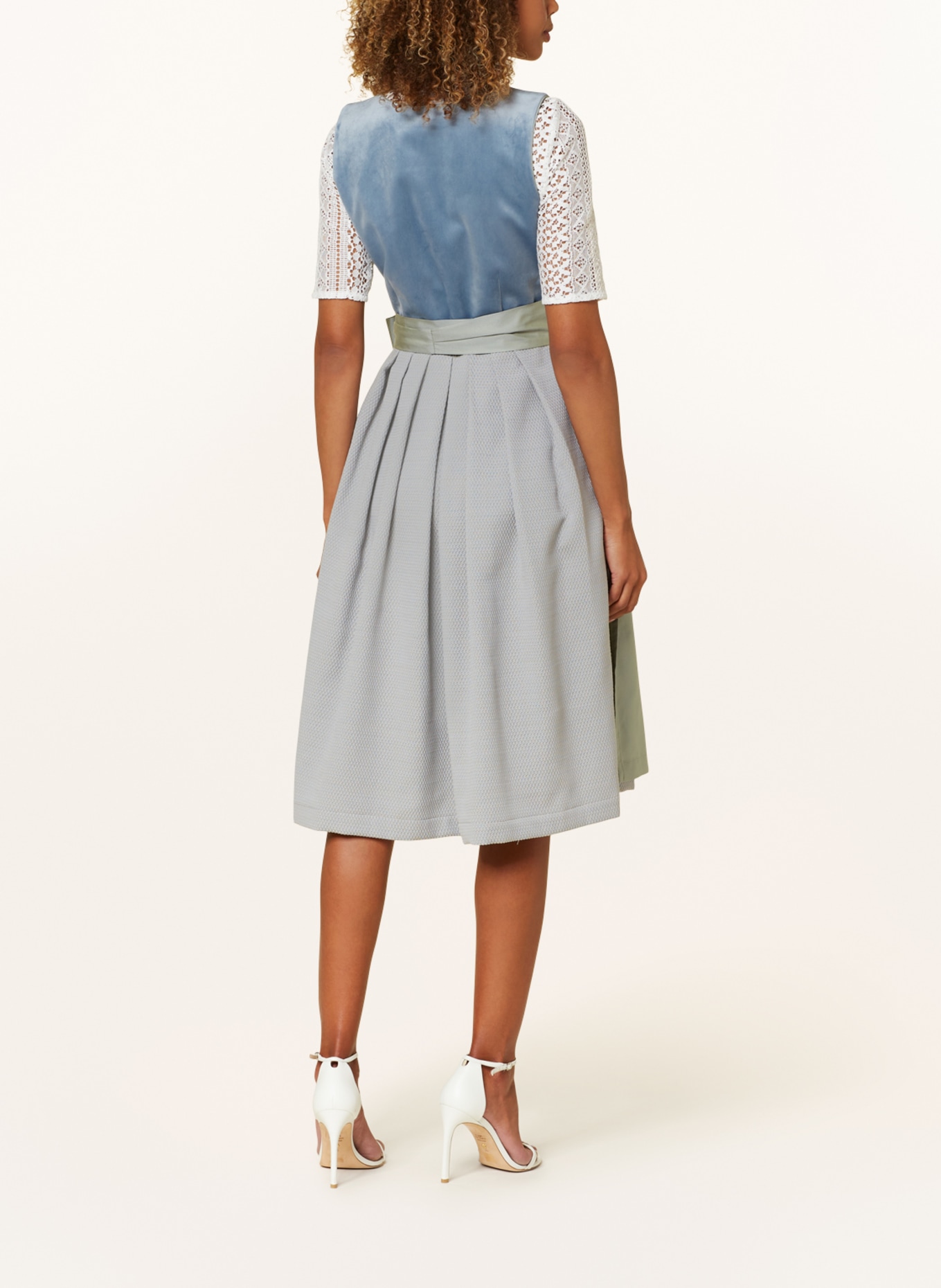 LIMBERRY Dirndl RUTH with lace, Color: LIGHT BLUE/ CREAM (Image 4)