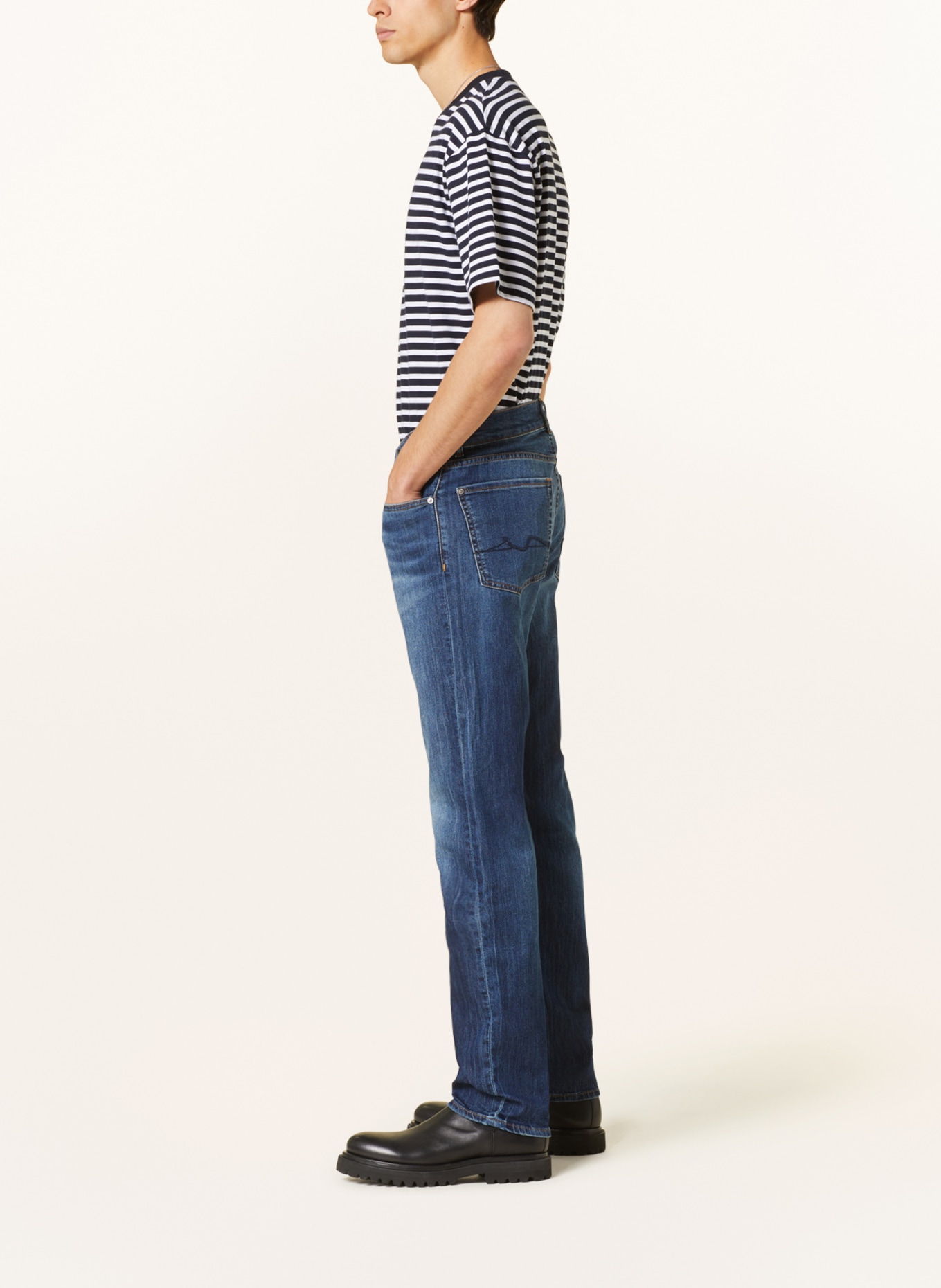 7 for all mankind Jeans SLIMMY straight fit, Color: DARK BLUE (Image 4)
