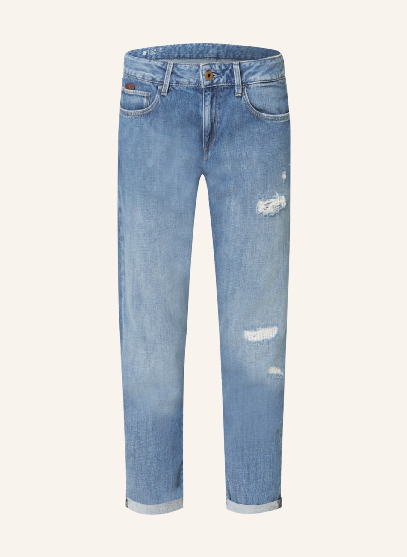 G-Star RAW Destroyed jeans KATE, Color: D894 faded ripped waterfront (Image 1)