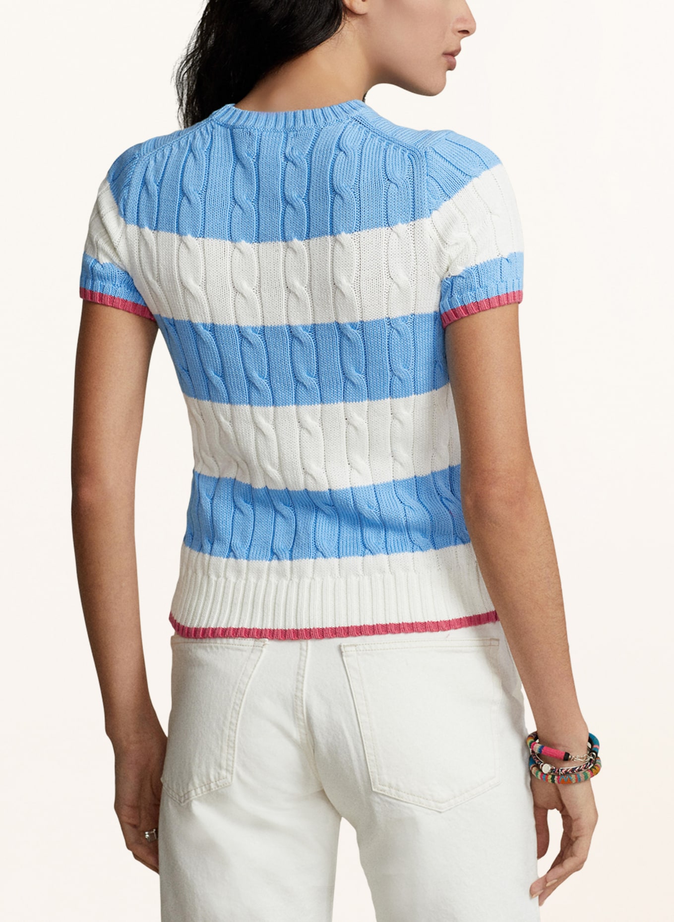 POLO RALPH LAUREN Knit shirt, Color: NEON BLUE/ WHITE/ LIGHT RED (Image 3)