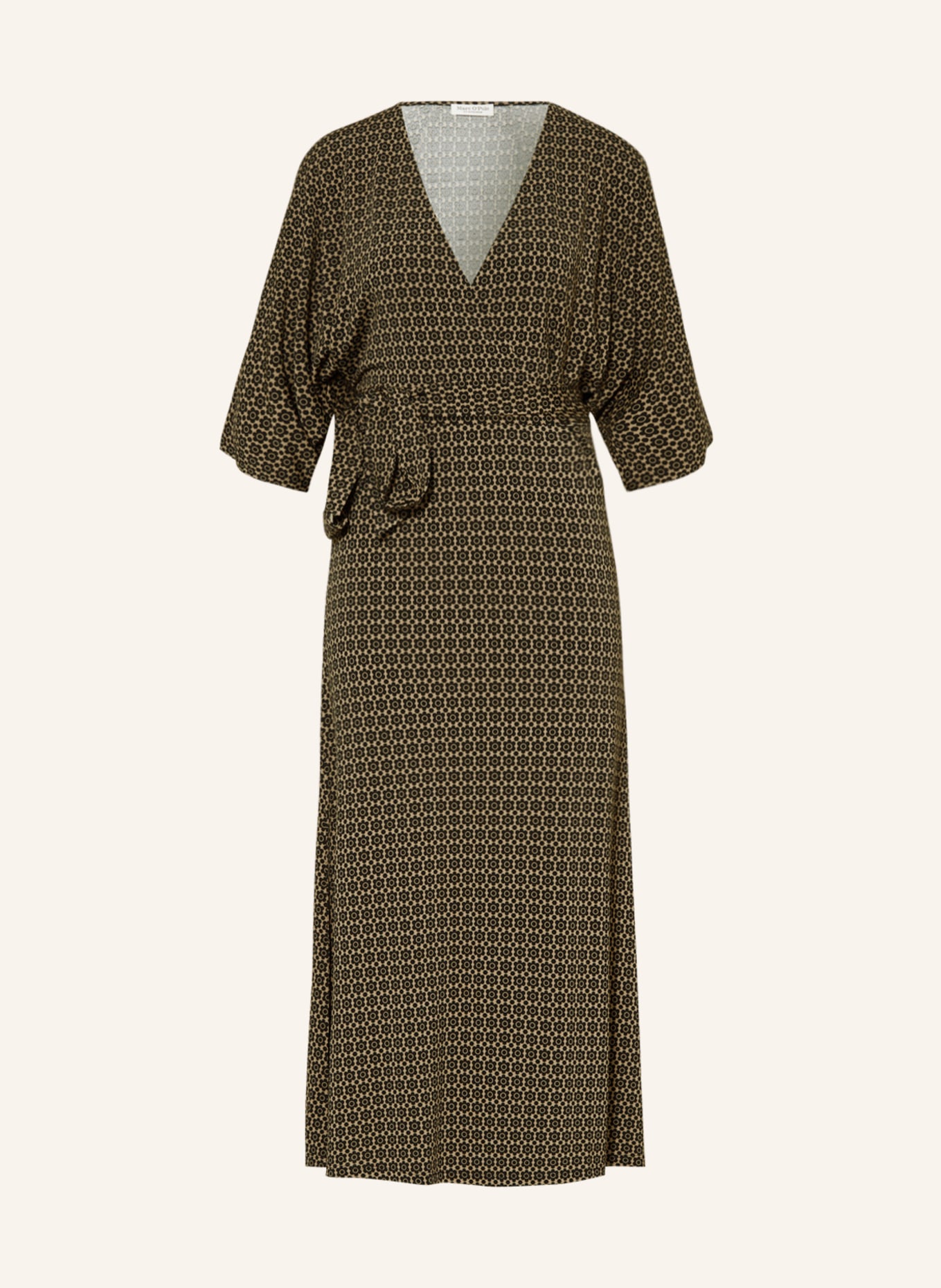 Marc O'Polo Wrap dress made of jersey, Color: BLACK/ BROWN (Image 1)