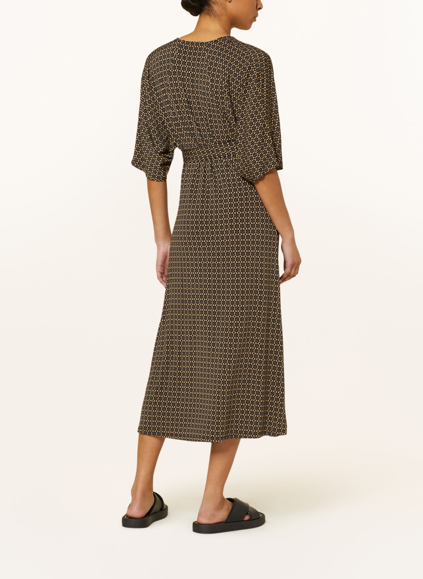 Marc O'Polo Wrap dress made of jersey, Color: BLACK/ BROWN (Image 3)