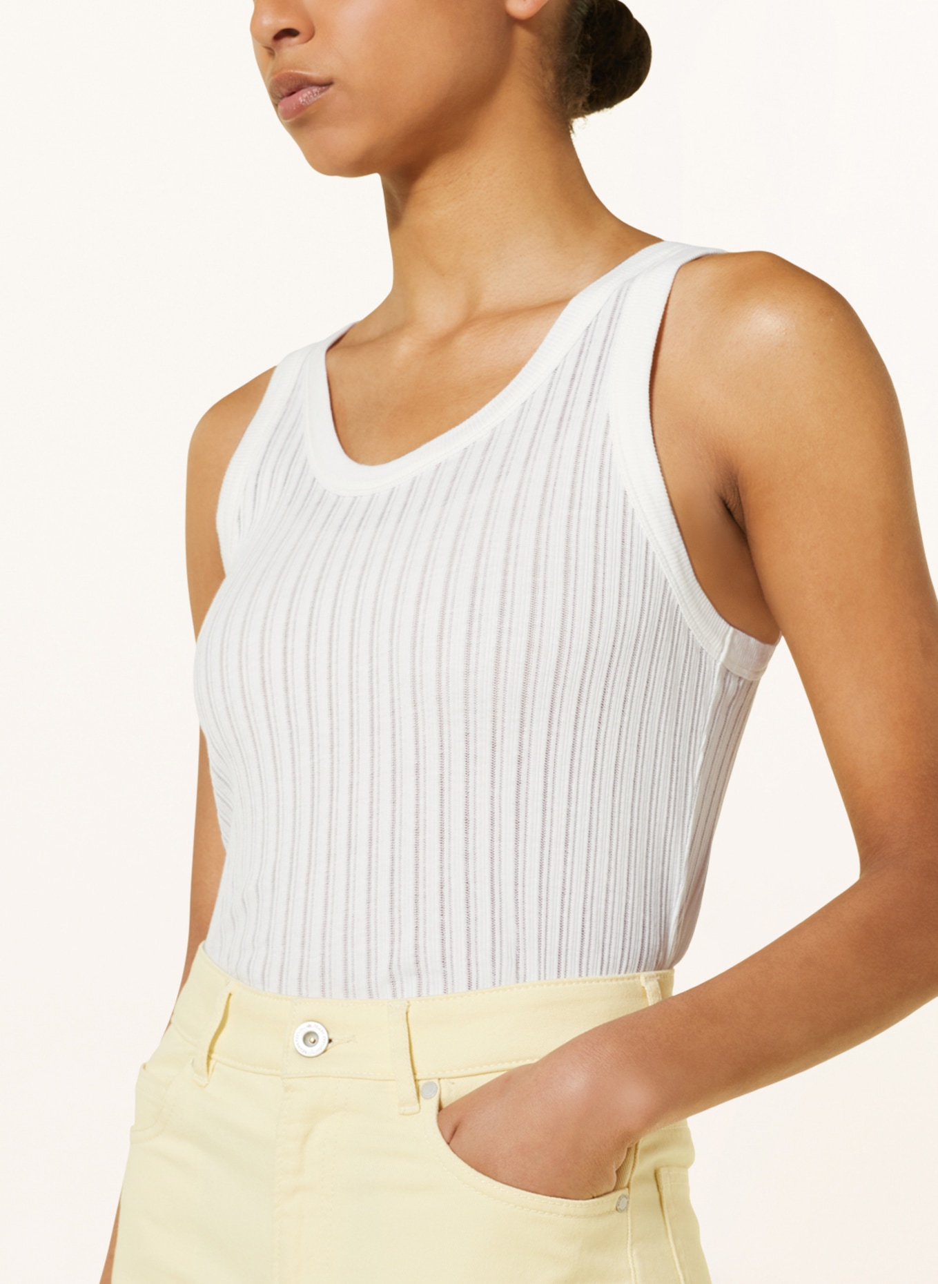 Marc O'Polo Knitted tank top, Color: WHITE (Image 4)