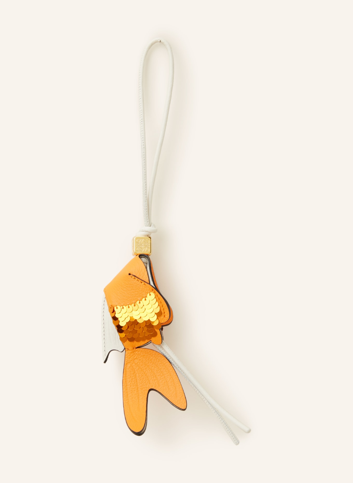 LOEWE Taschenanhänger FISH mit Pailletten, Farbe: ORANGE/ WEISS (Bild 1)
