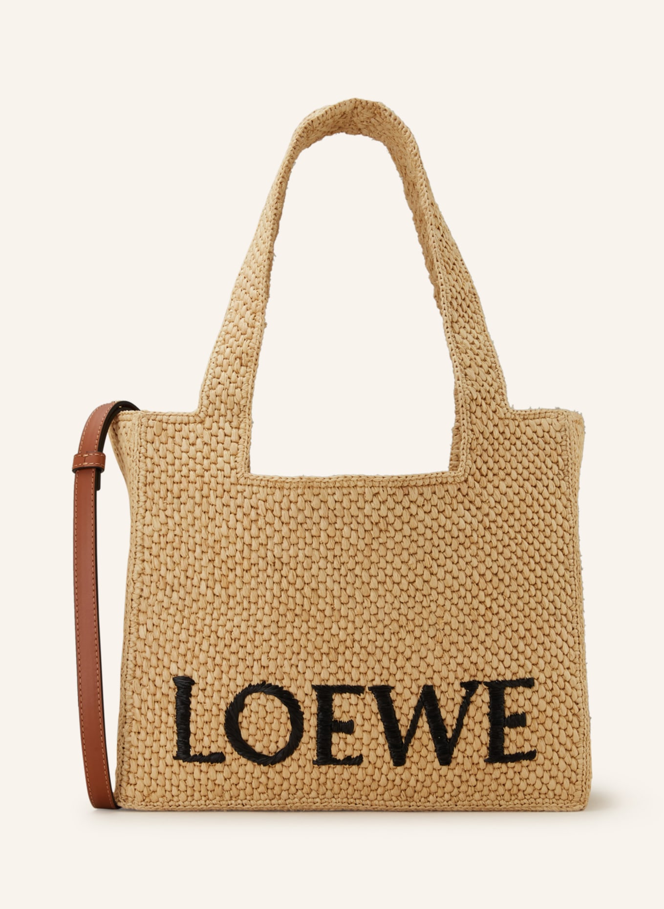LOEWE Shopper MEDIUM, Farbe: HELLBRAUN/ SCHWARZ (Bild 1)