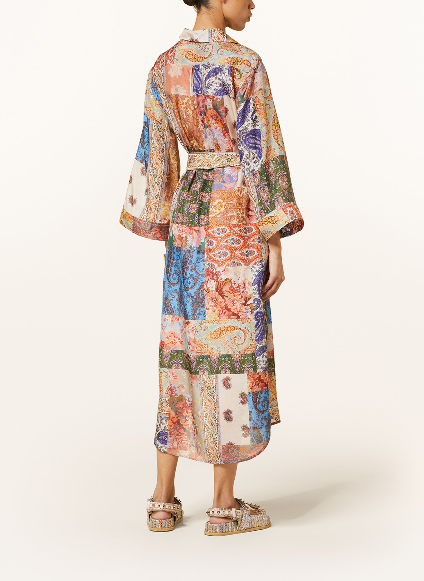 ZIMMERMANN Dress DEVI made of silk, Color: BEIGE/ GREEN/ BLUE (Image 3)