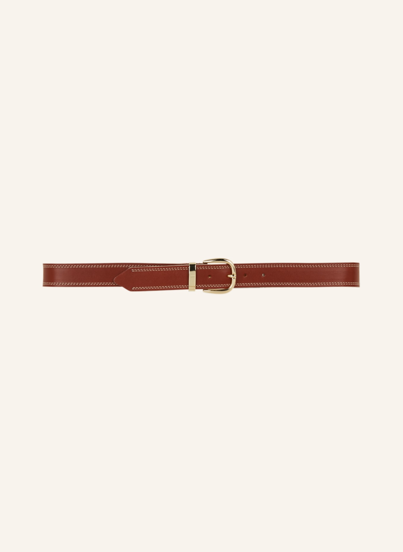 MOS MOSH Leather belt MMSTITCH, Color: COGNAC (Image 2)