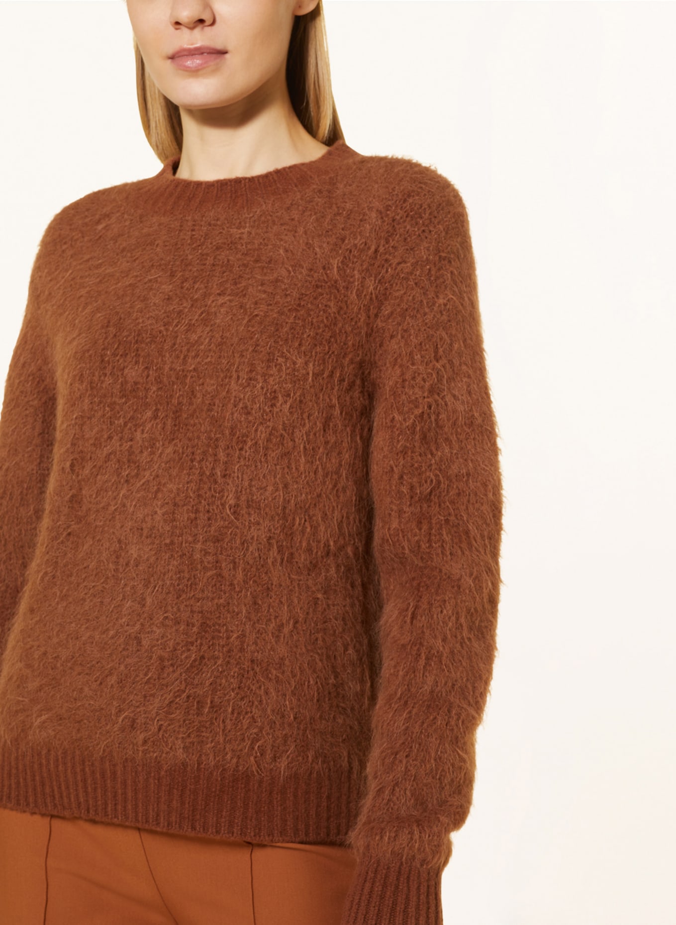 MOS MOSH Sweater GISLA with alpaca, Color: BROWN (Image 4)