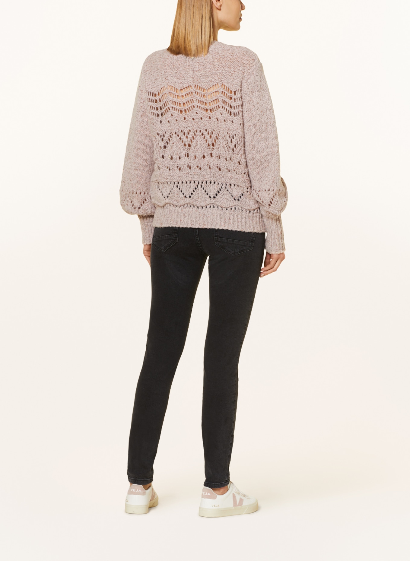 MOS MOSH Oversized-Pullover LIVIA mit Glitzergarn, Farbe: ROSÉ (Bild 3)