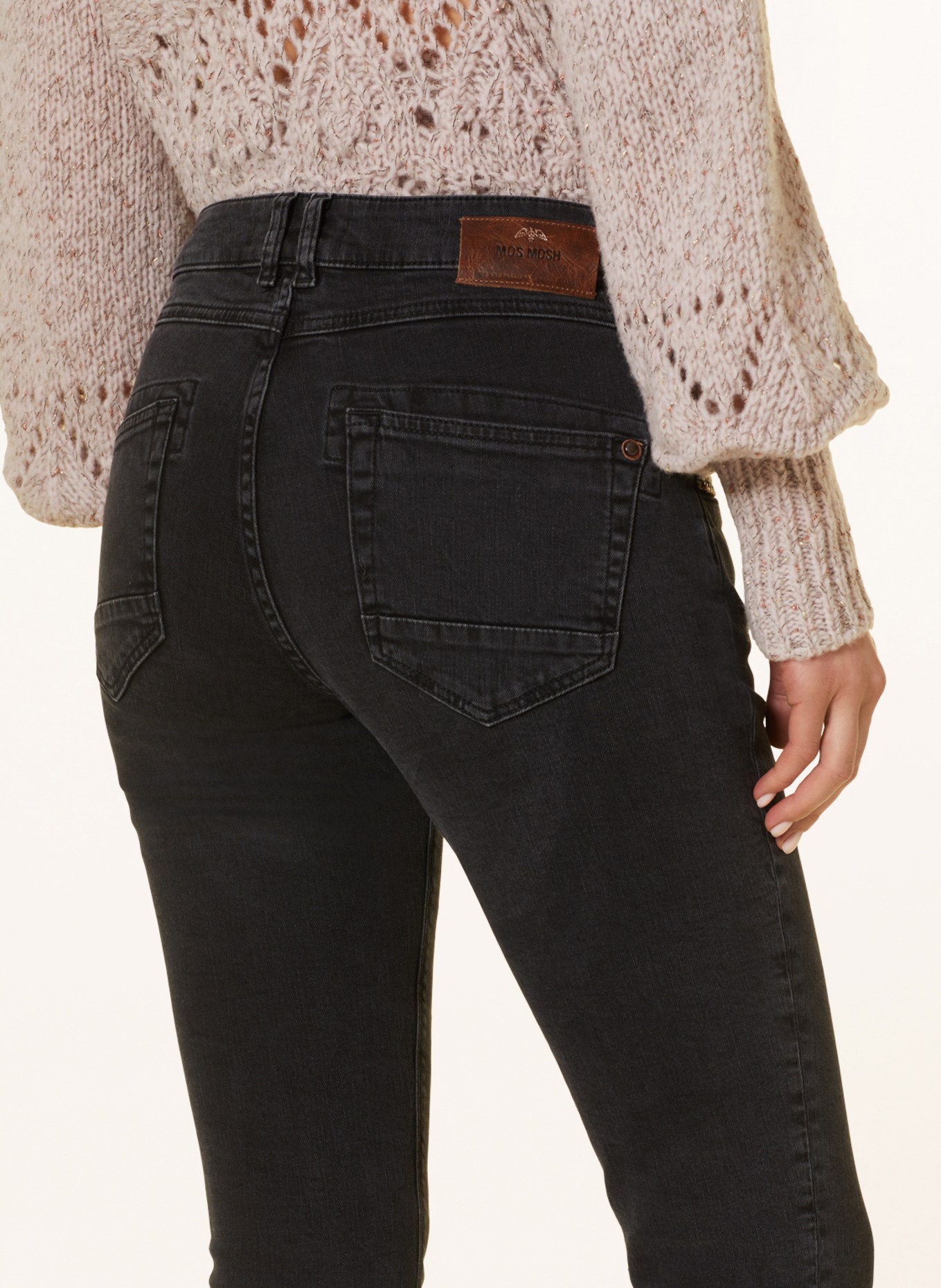 MOS MOSH Skinny Jeans MMNAOMI mit Schmuckperlen, Farbe: 850 GREY (Bild 5)