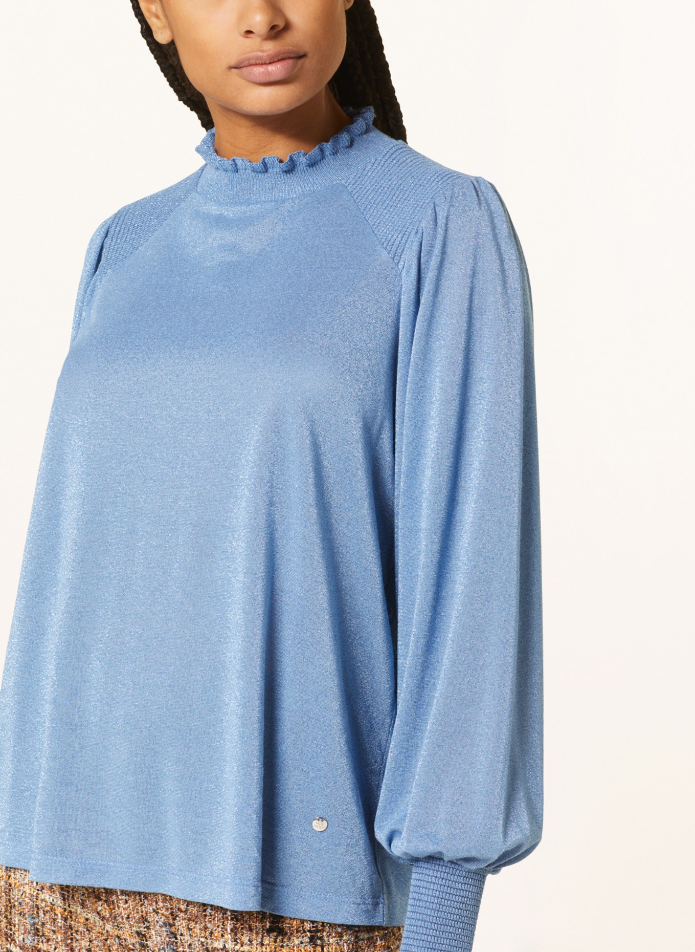 MOS MOSH Pullover KALIVA mit Glitzergarn, Farbe: BLAU (Bild 4)