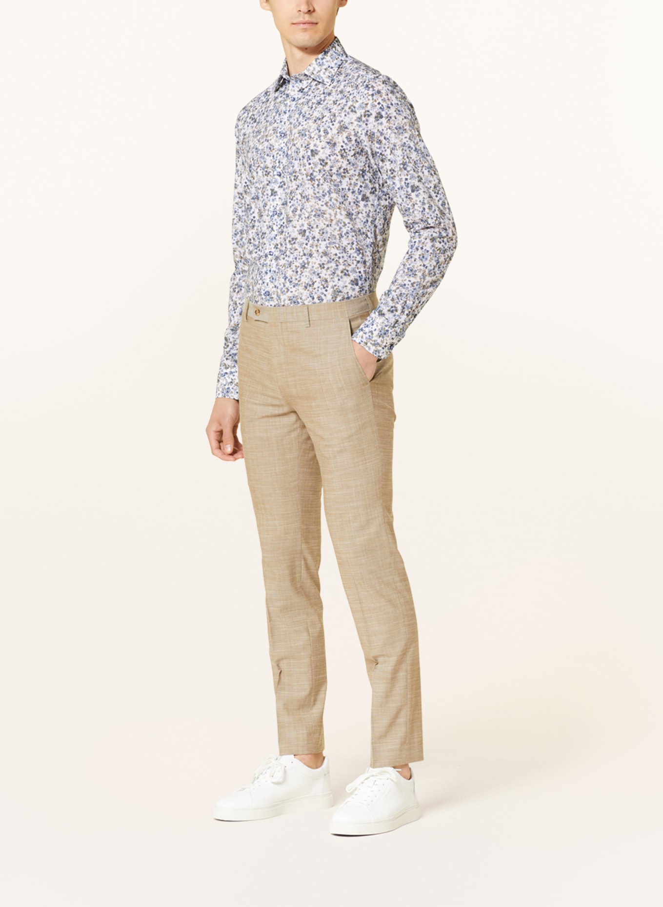 SAND COPENHAGEN Shirt IVER2 slim fit, Color: WHITE/ BLUE/ BROWN (Image 2)