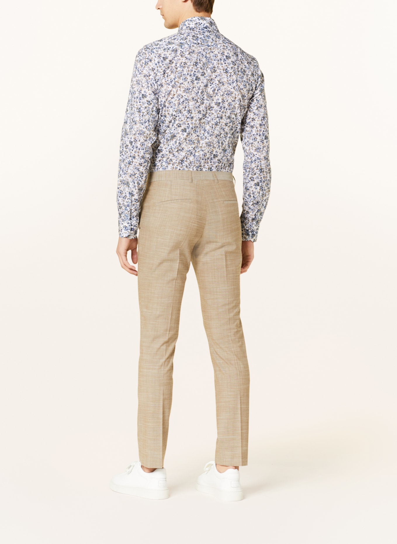 SAND COPENHAGEN Shirt IVER2 slim fit, Color: WHITE/ BLUE/ BROWN (Image 3)