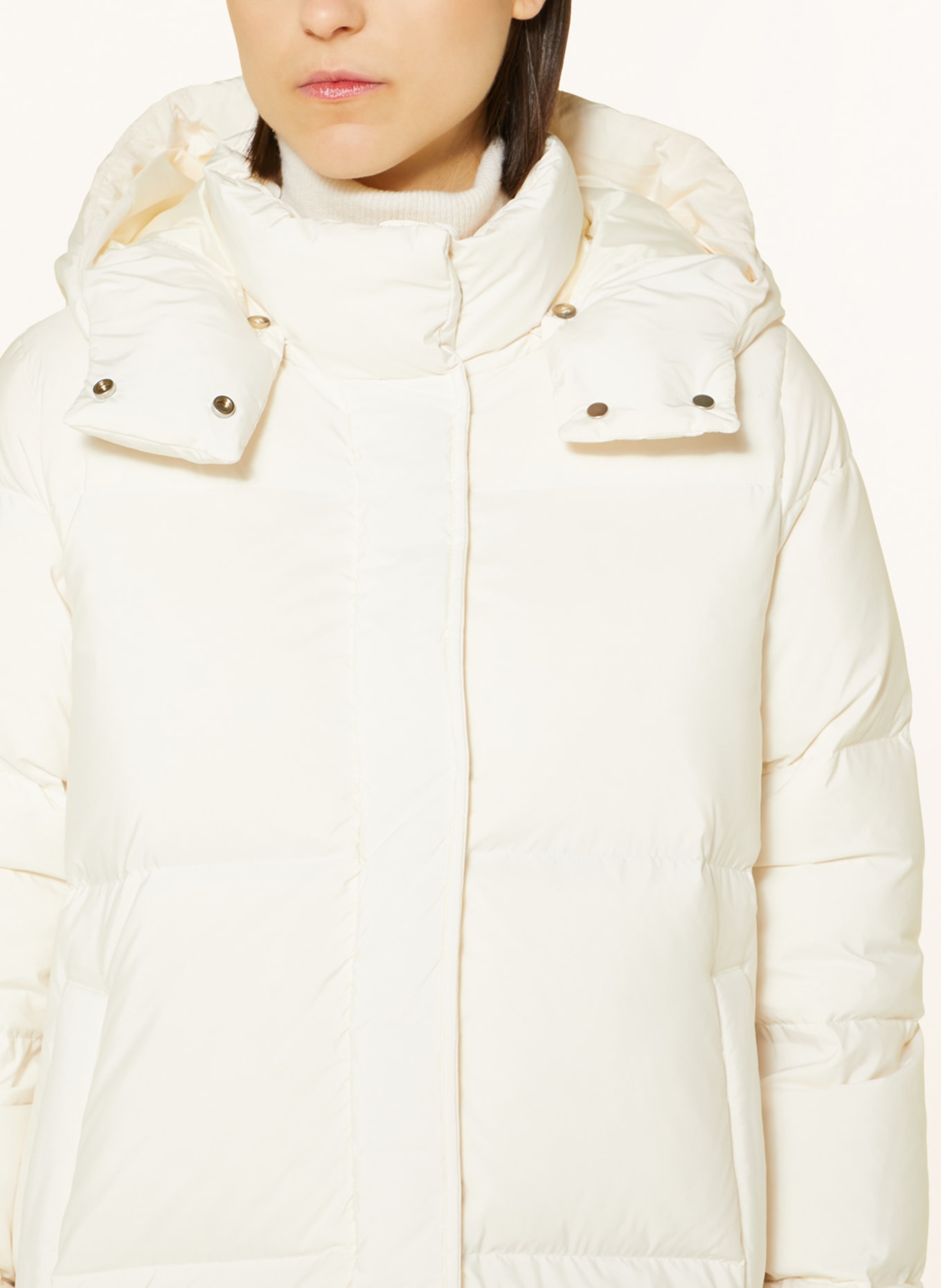 s.Oliver BLACK LABEL Down jacket with removable hood, Color: ECRU (Image 6)