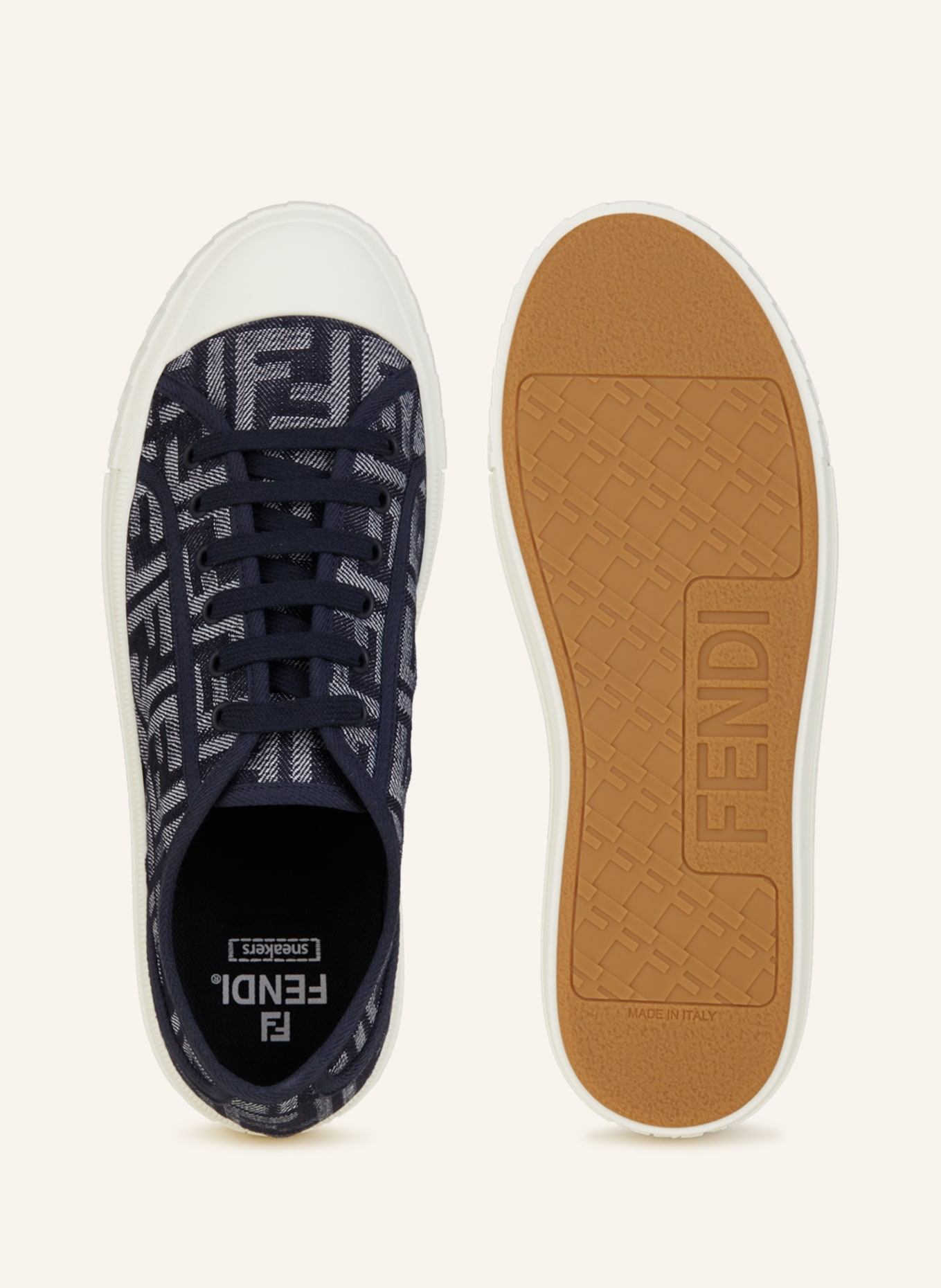 FENDI Sneakers DOMINO, Color: DARK BLUE/ WHITE (Image 5)