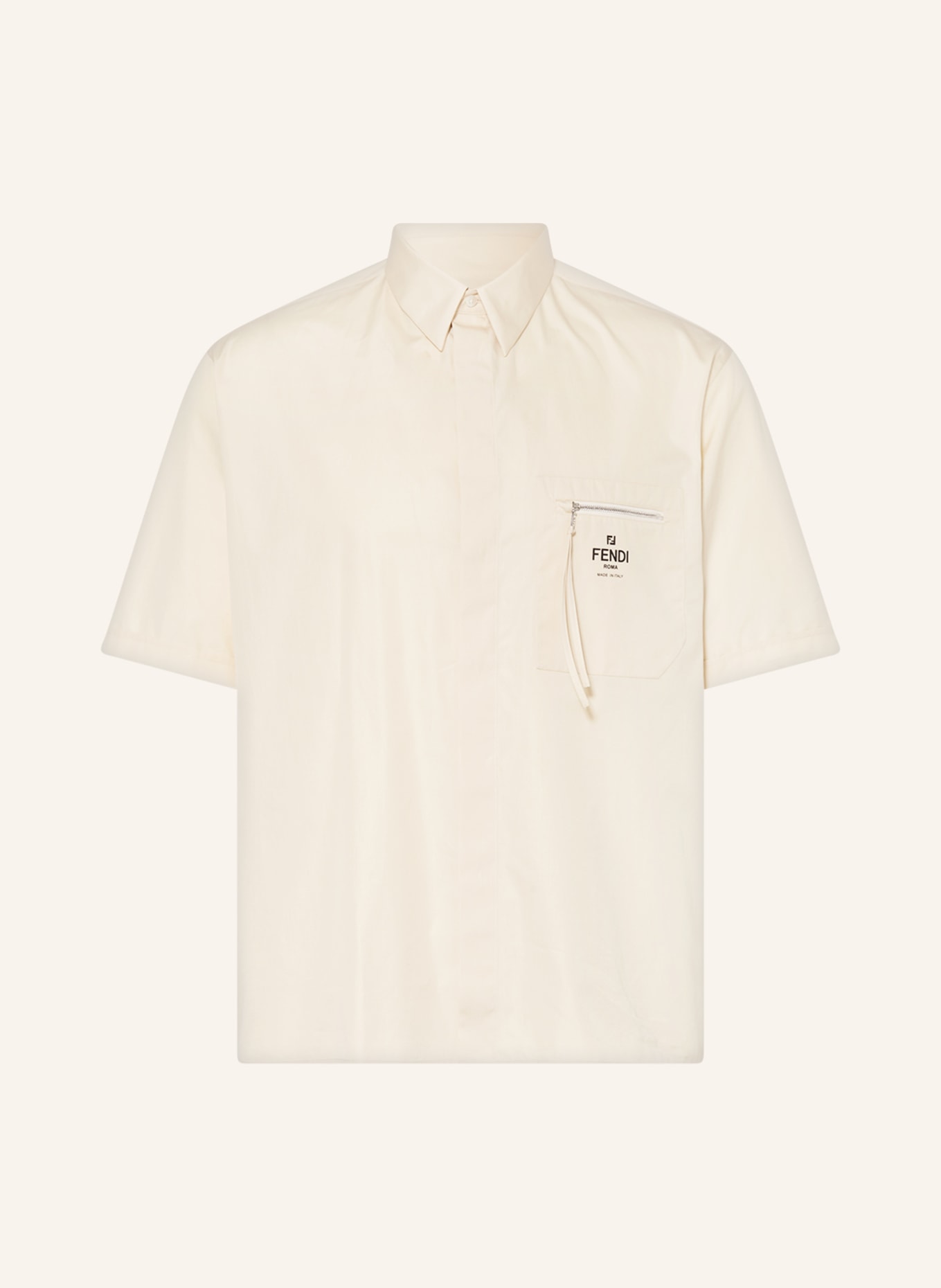 FENDI Short sleeve shirt comfort fit, Color: CREAM (Image 1)