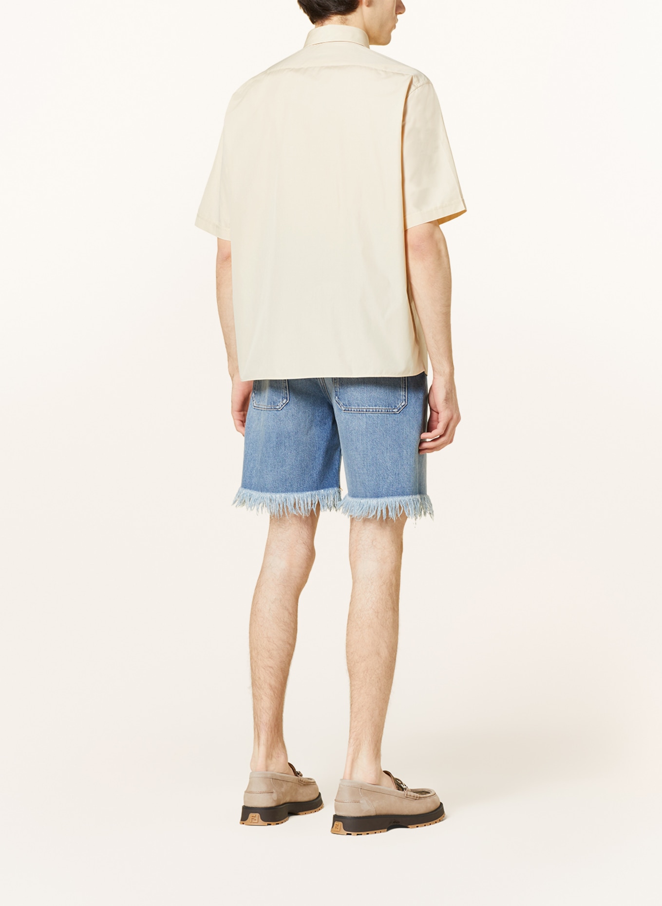 FENDI Koszula z krótkim rękawem comfort fit, Kolor: KREMOWY (Obrazek 3)