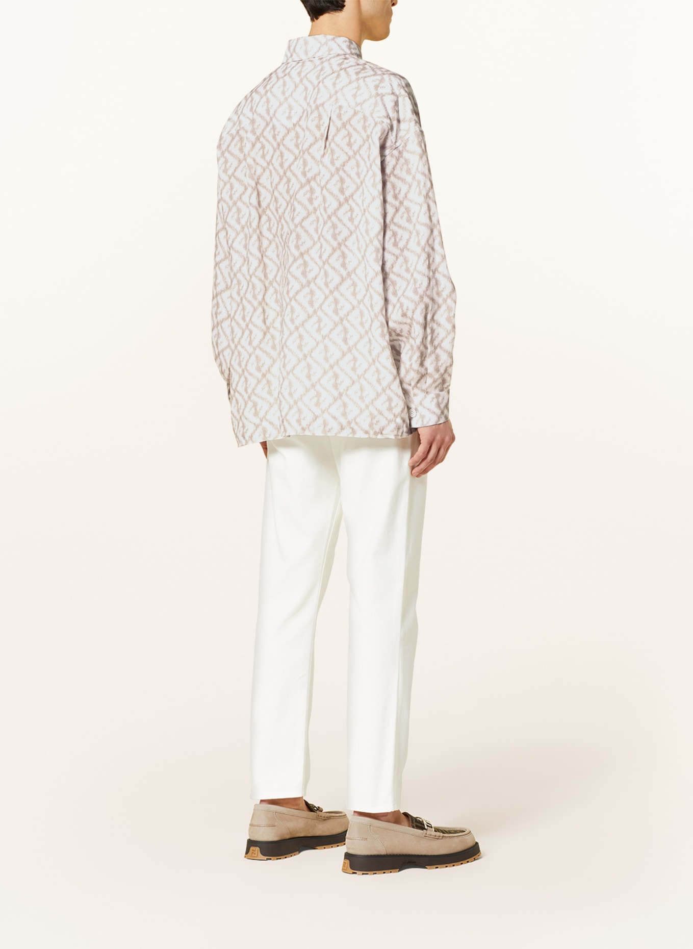 FENDI Anorak jacket in linen, Color: WHITE/ BEIGE (Image 3)