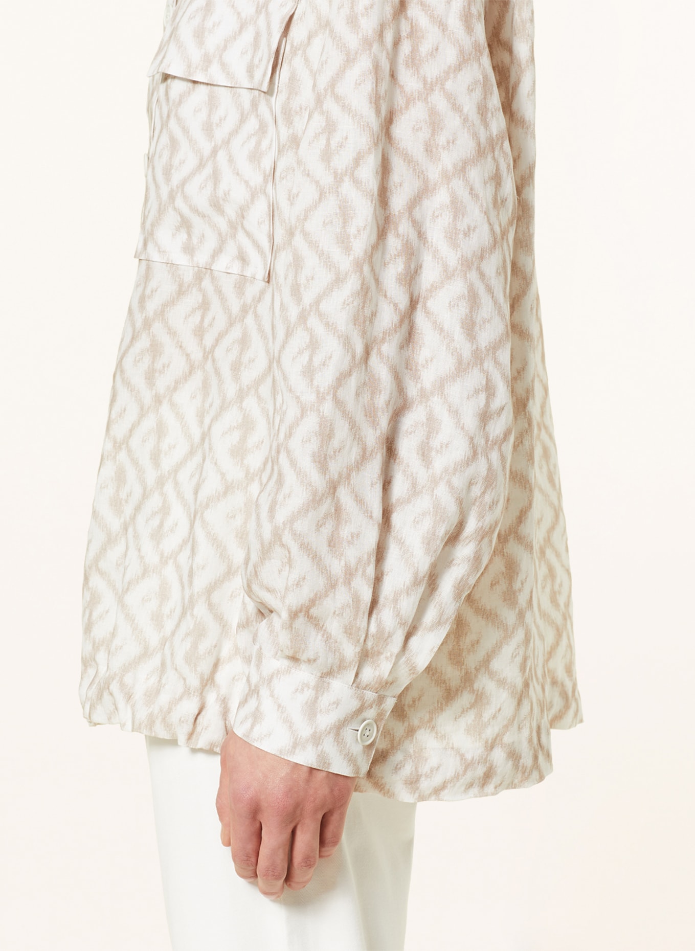 FENDI Anorak jacket in linen, Color: WHITE/ BEIGE (Image 5)