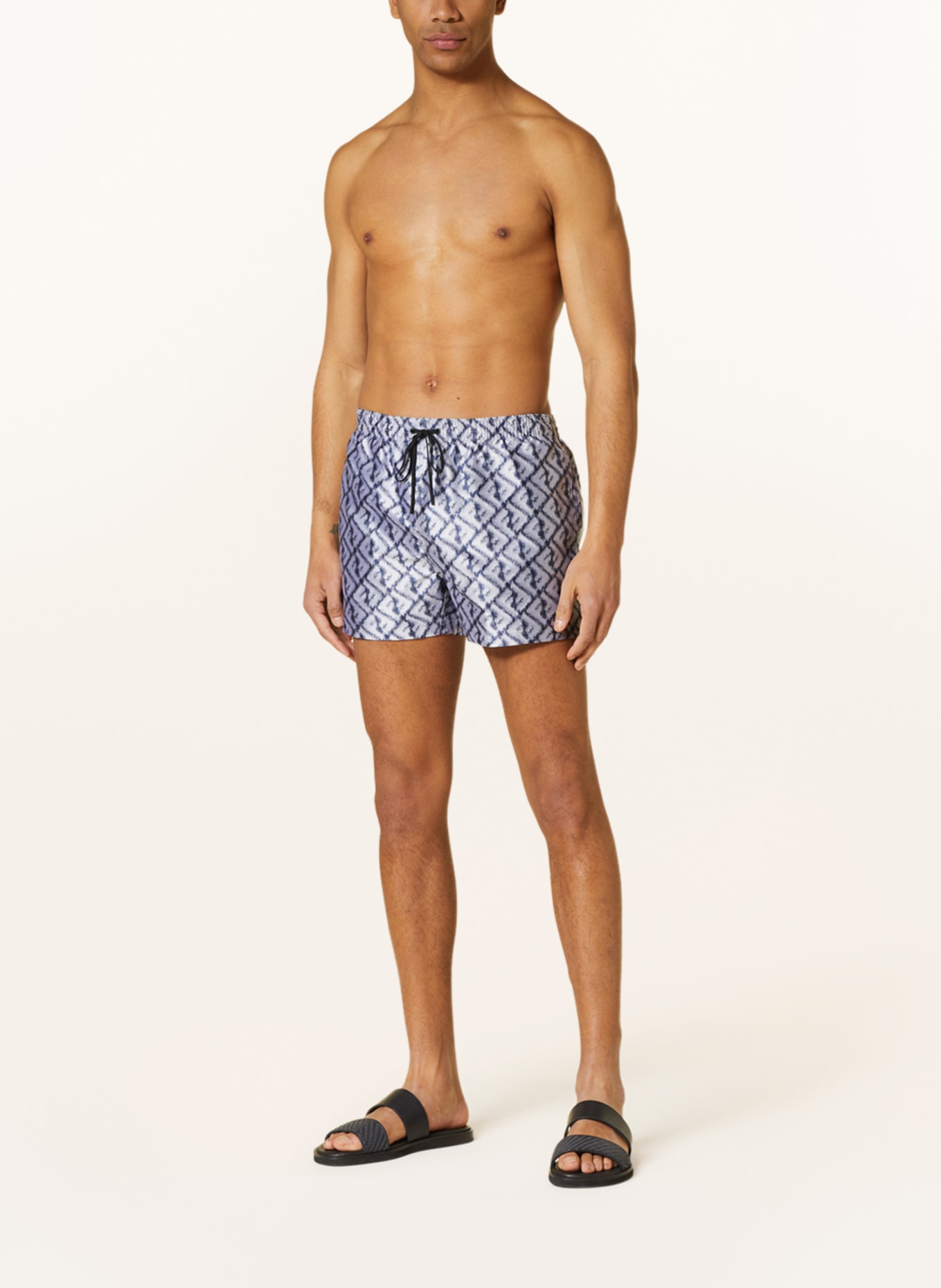 FENDI Swim shorts, Color: GRAY/ BLUE (Image 2)