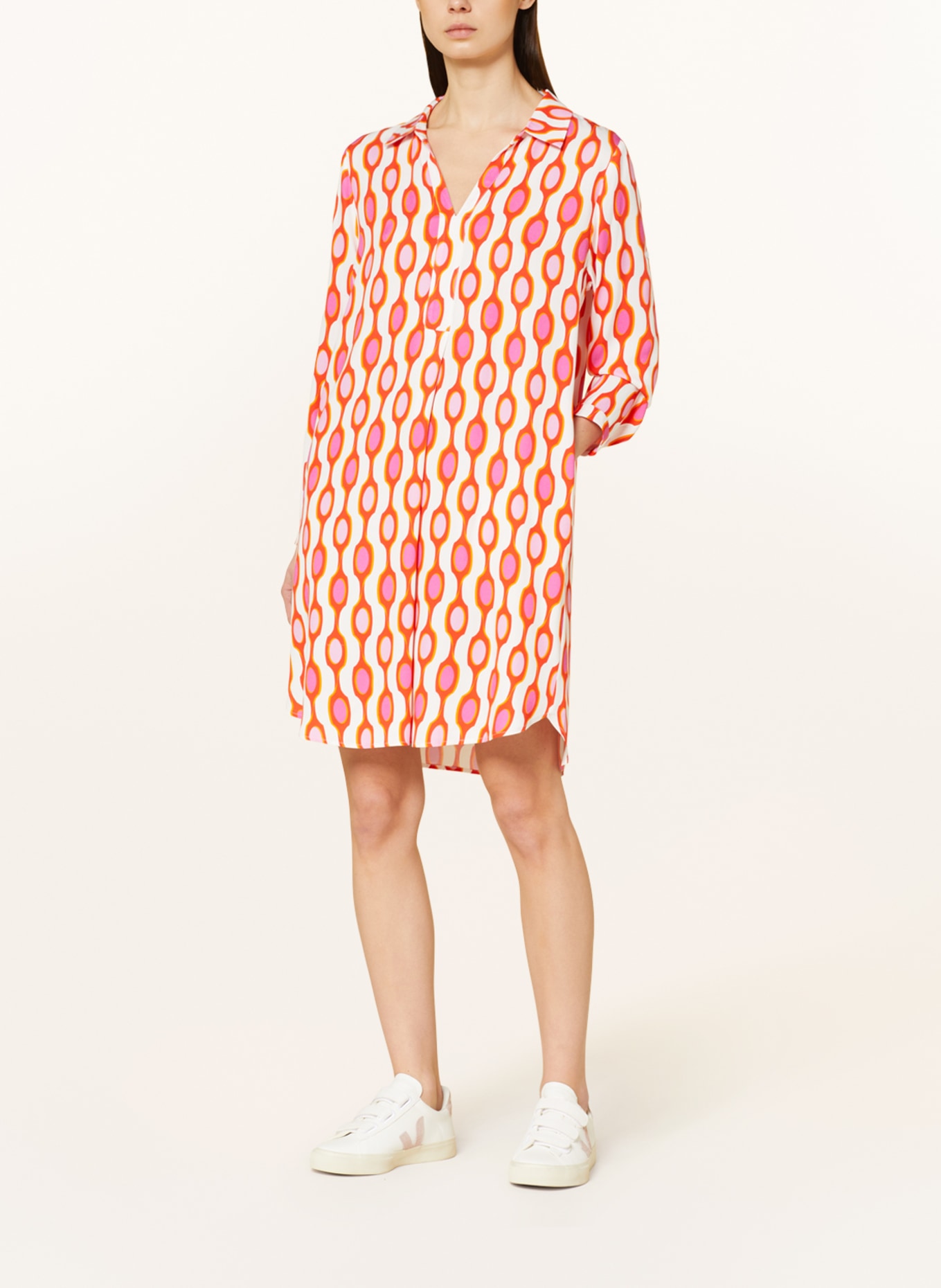 darling harbour Dress, Color: WHITE/ PINK/ RED (Image 2)