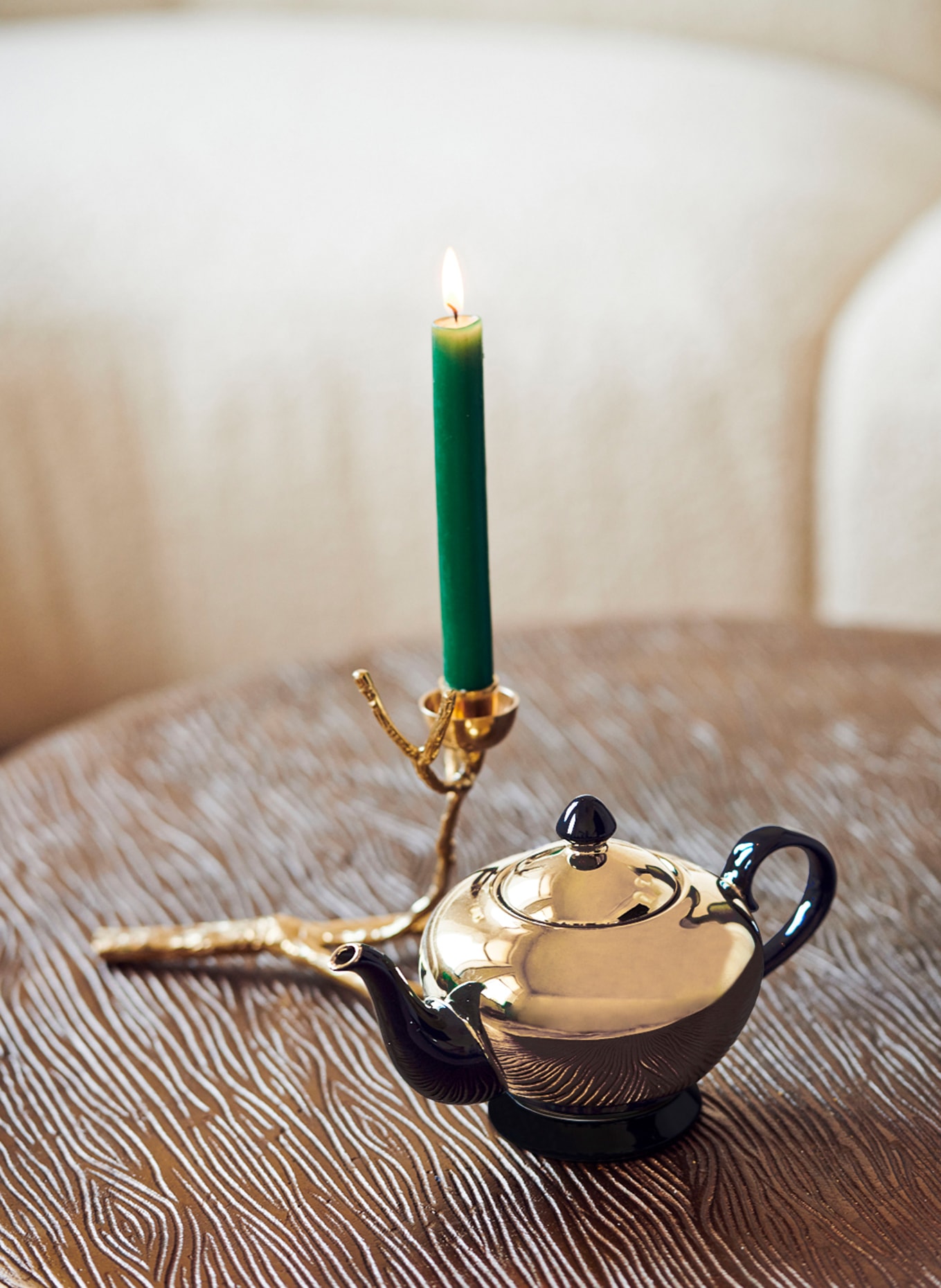 POLSPOTTEN Teapot LEGACY GOLD, Color: GOLD/ BLACK (Image 2)
