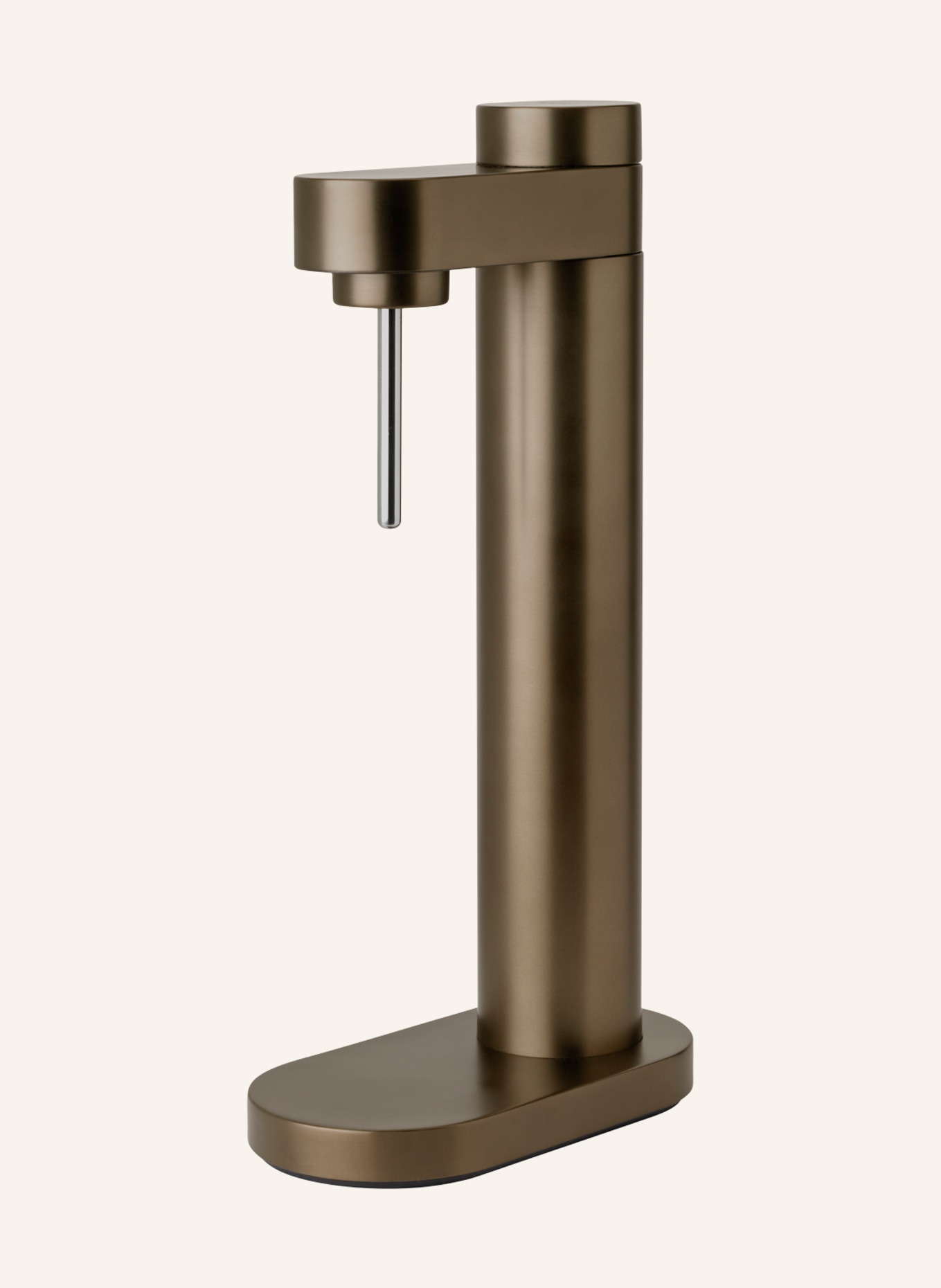 stelton Výrobník perlivé vody BRUS: TMAVĚ HNĚDÁ / BÍLÁ / STŘÍBRNÁ