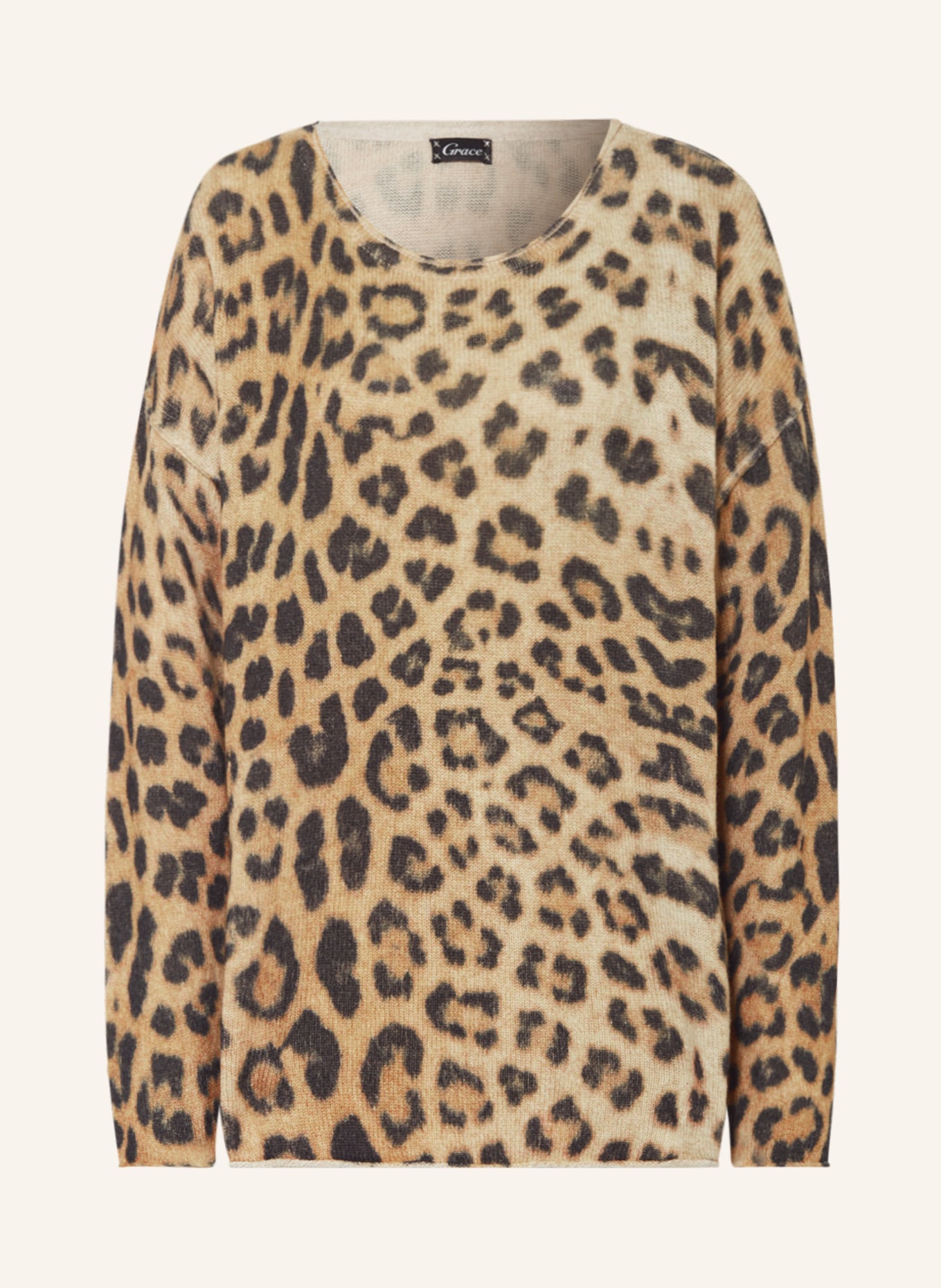 Grace Oversized-Pullover, Farbe: CAMEL/ DUNKELGRAU (Bild 1)