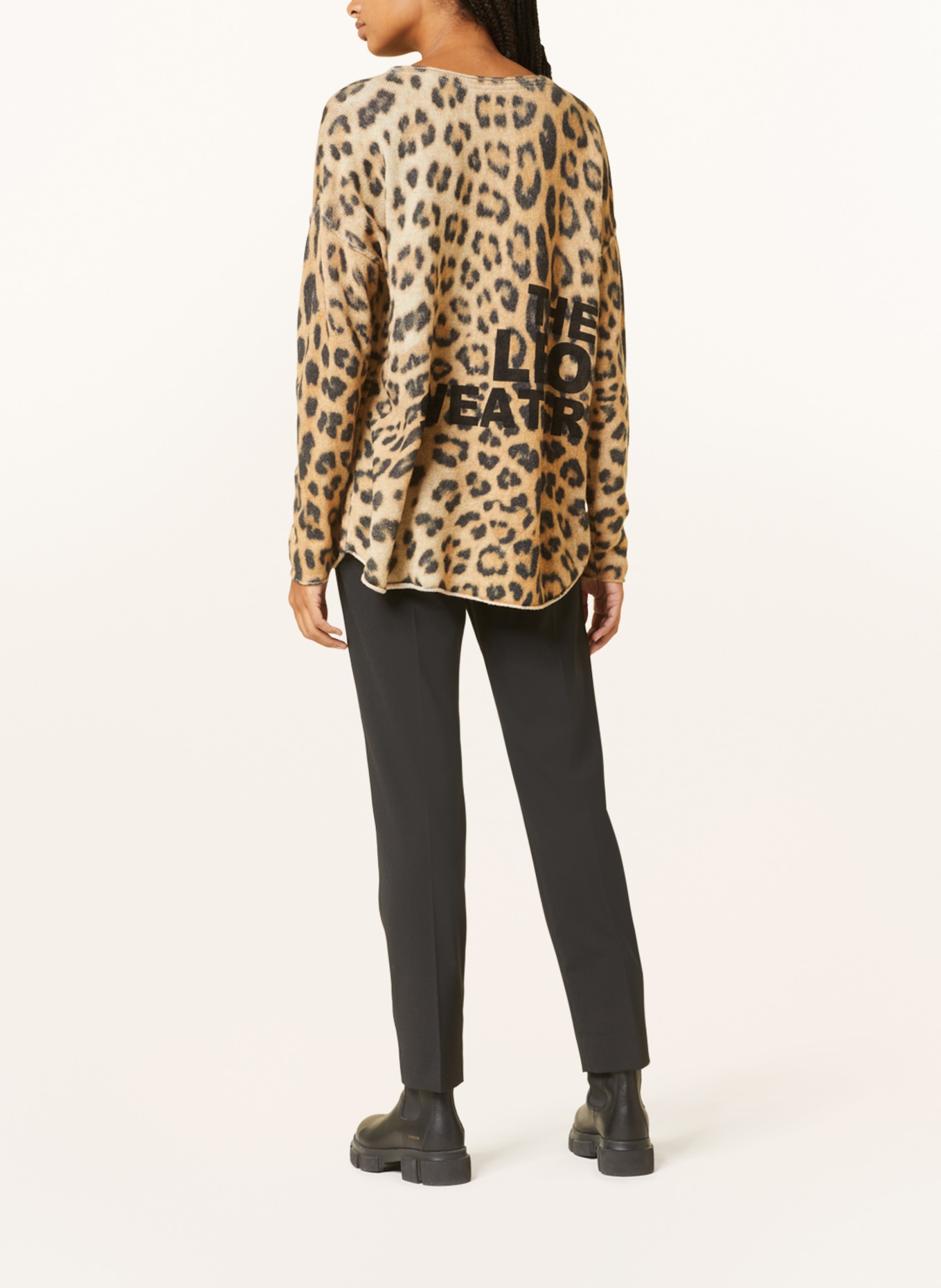 Grace Oversized-Pullover, Farbe: CAMEL/ DUNKELGRAU (Bild 3)